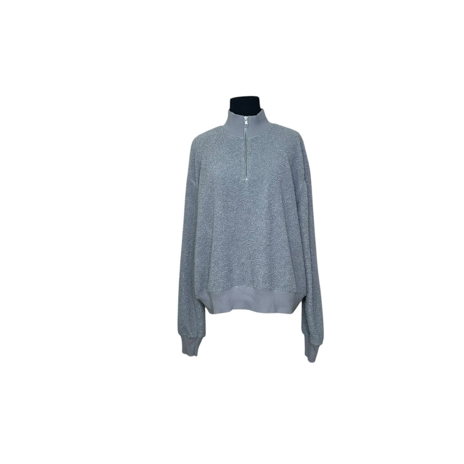 Topshop Topshop gray teddy long sleeves pullover sweater size 12 Size XL / US 12-14 / IT 48-50 - 5 Thumbnail