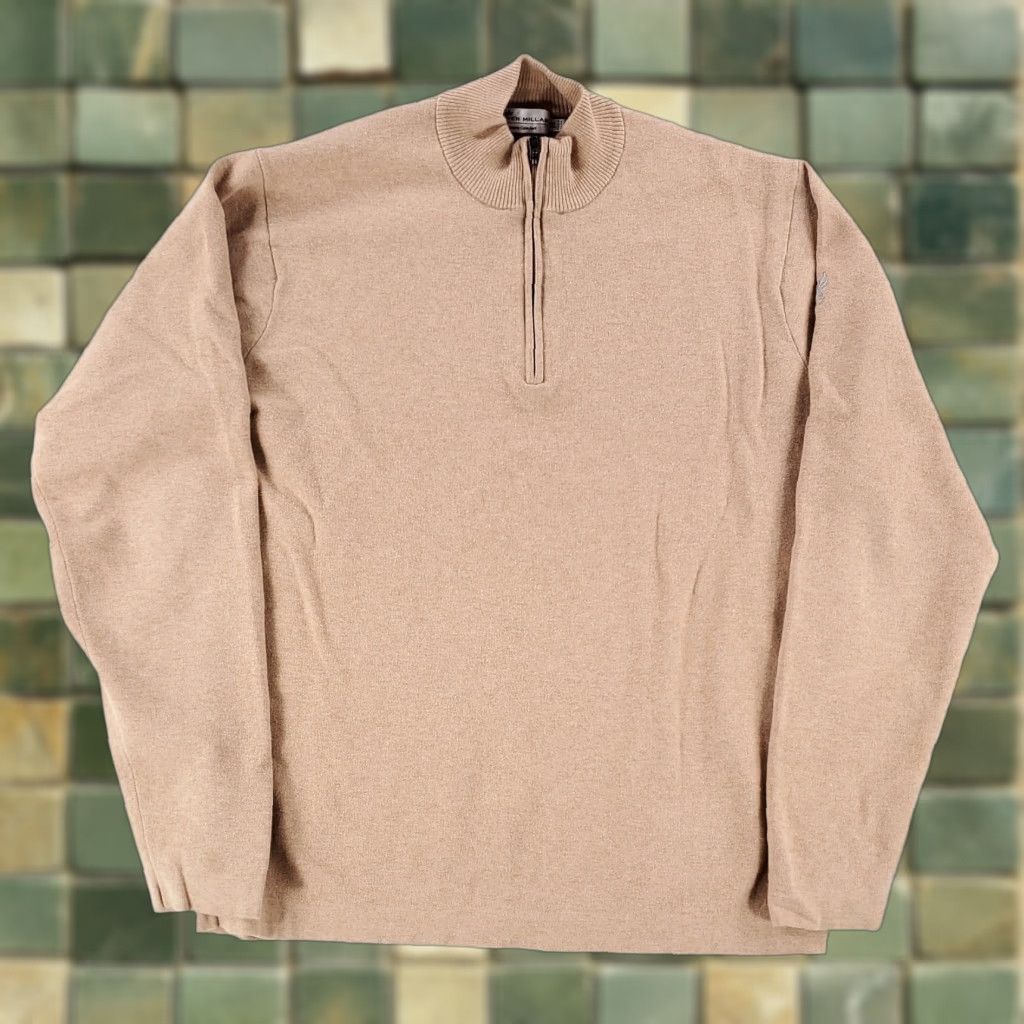 Peter Millar Peter Millar Crown Comfort 1/4 Zip Pullover Shirt Tan Brown Long Sleeve Mens XL Brown 1/4 Zip Pullover Shirt Mens XL, Crown Comfort, Peter Millar Size US XL / EU 56 / 4 - 1 Thumbnail
