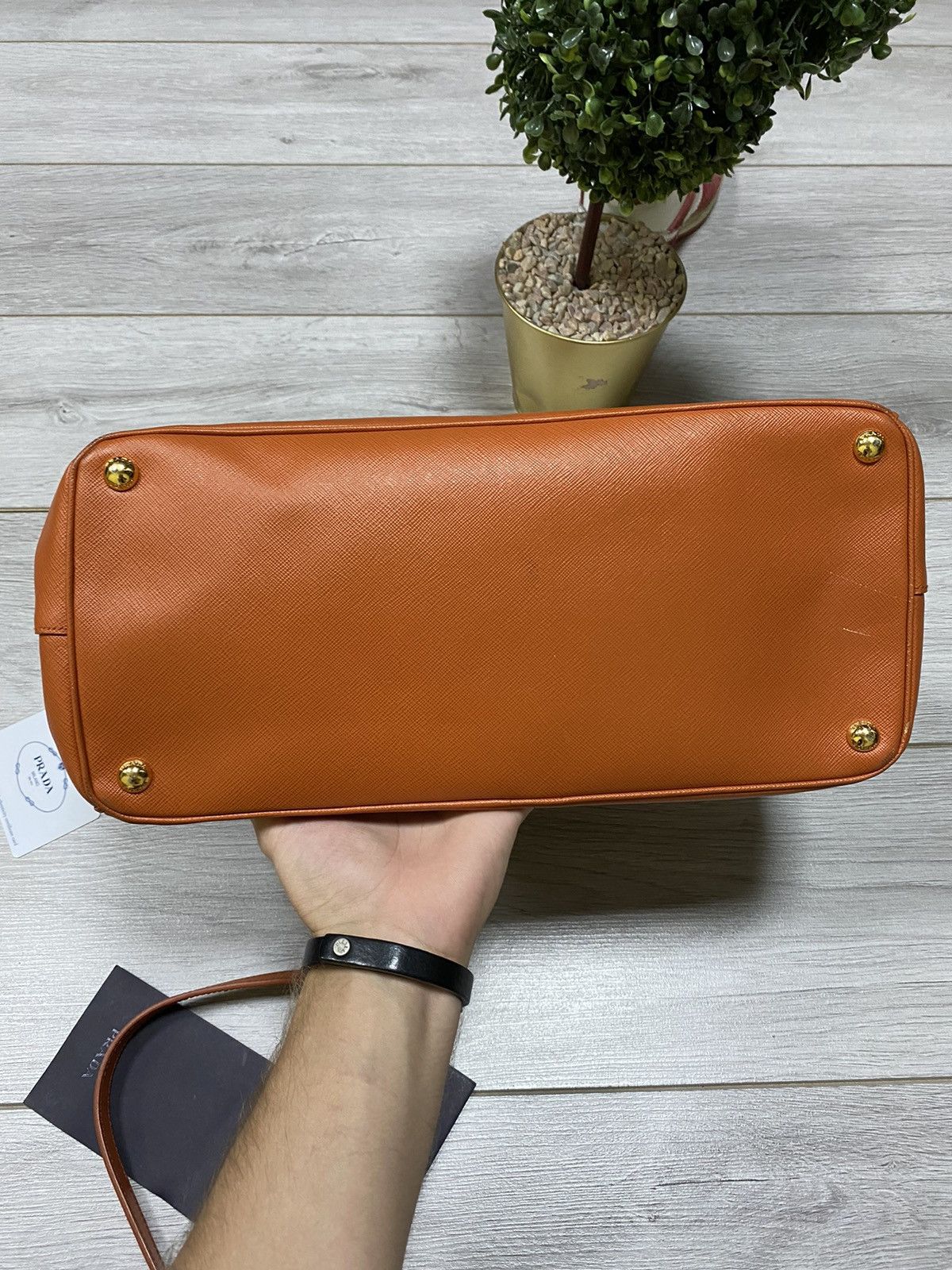 Prada Prada Milano Leather Saffiano selfbridge tote double zip bag Size ONE SIZE - 19 Thumbnail