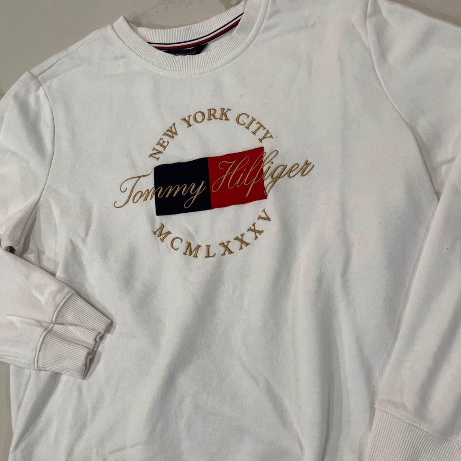 Tommy Hilfiger Tommy Hilfiger Sweatshirt New York Logo Pullover Women Large Size L / US 10 / IT 46 - 2 Thumbnail