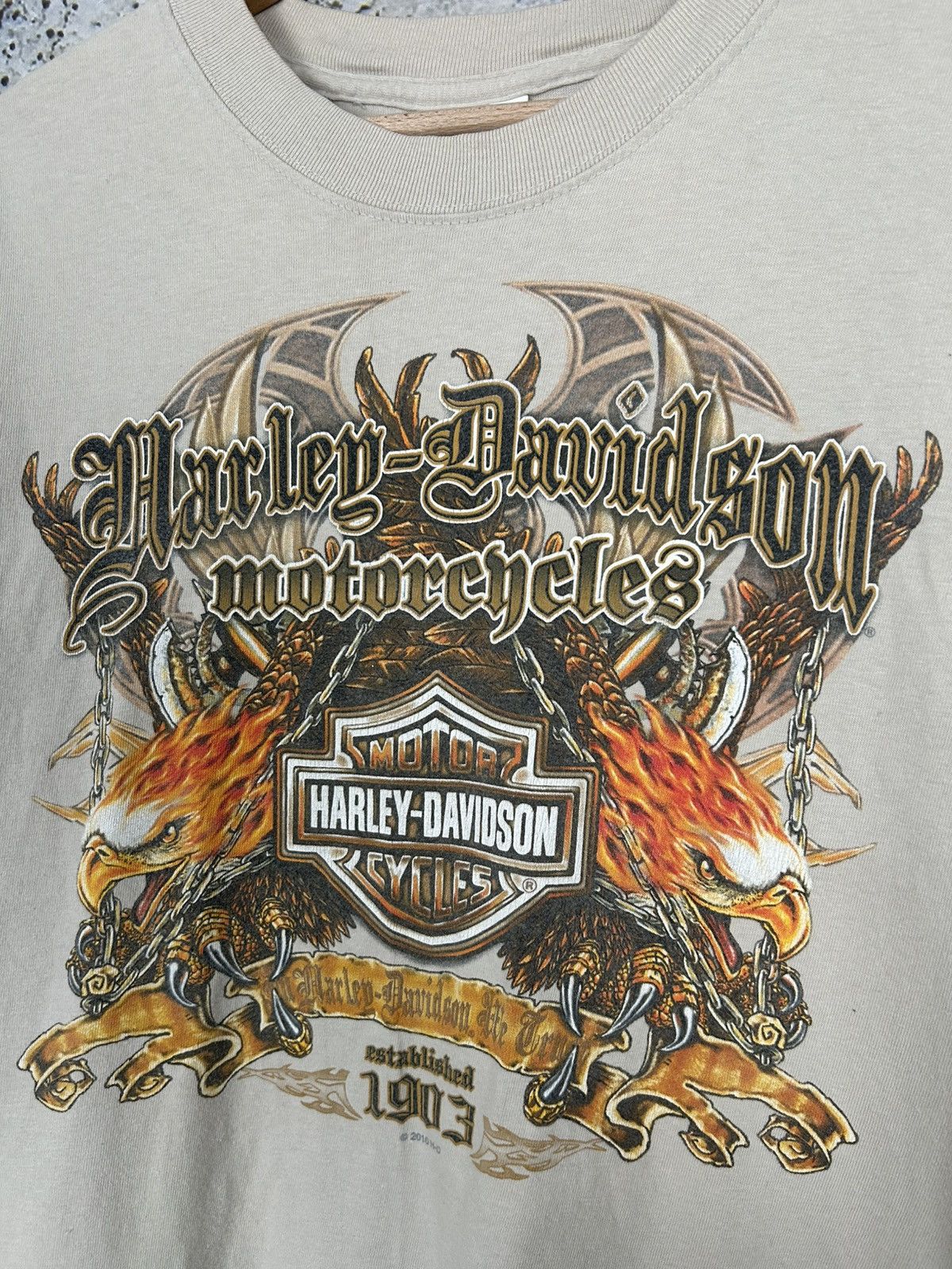 Harley Davidson Vintage Harley Davidson Motorcycles Graphic Tee Rare Y2K 00s Size US L / EU 52-54 / 3 - 3 Thumbnail