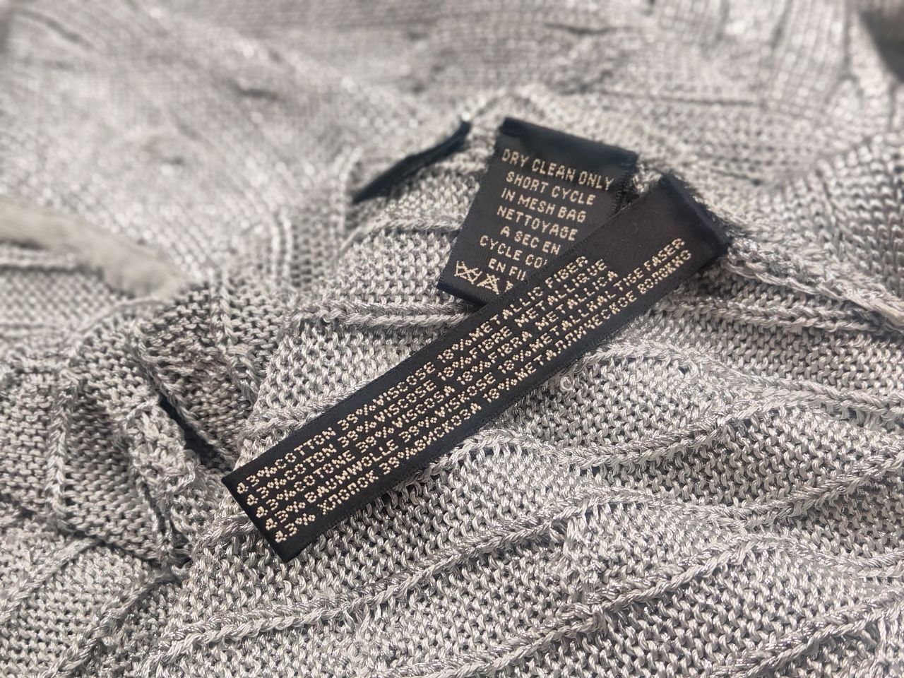 Ralph Lauren Ralph Lauren Black Label Cable Knit Poncho Cardigan Mettalic Size M / US 6-8 / IT 42-44 - 13 Thumbnail