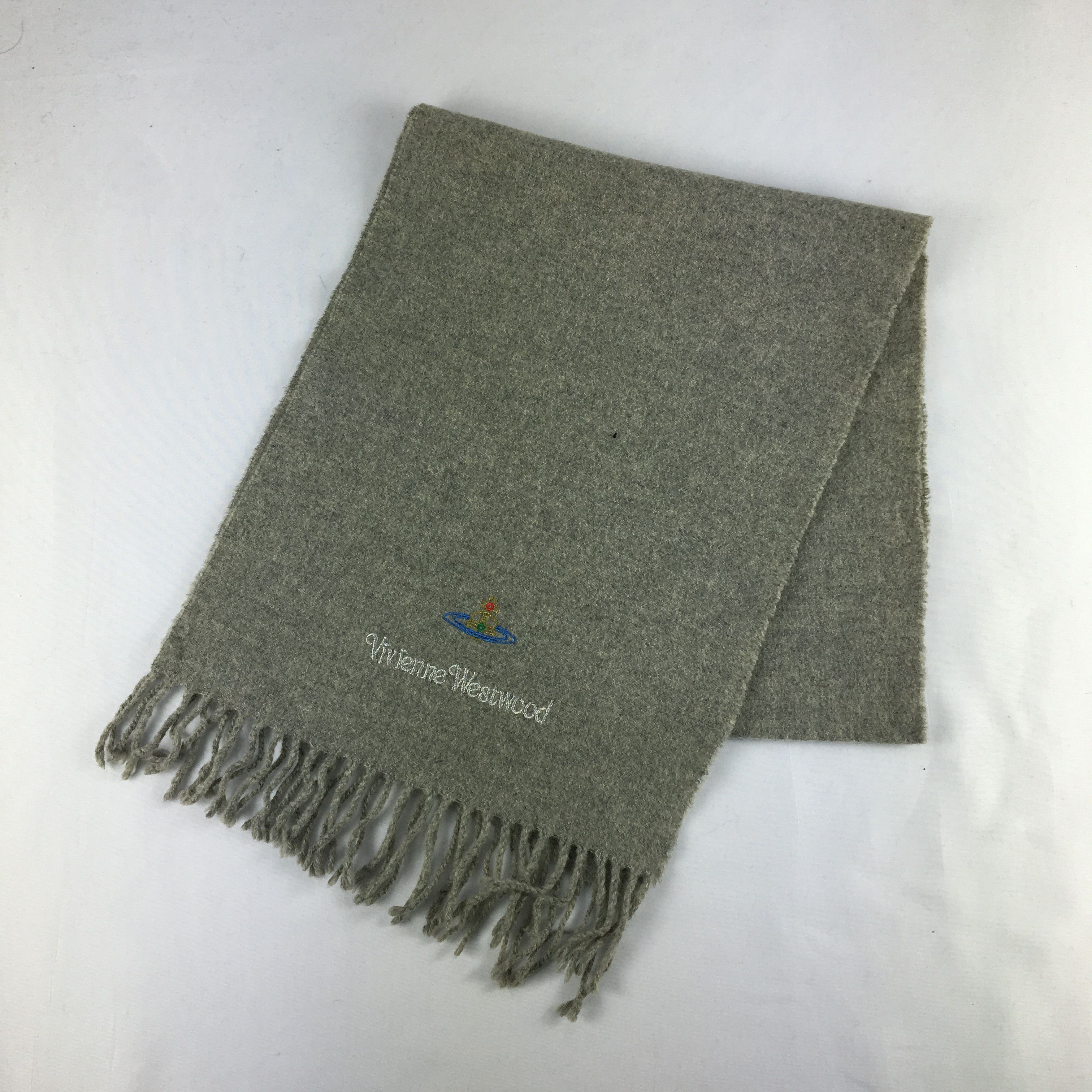 Vintage × Vivienne Westwood Vintage Vivienne Westwood Scarf Muffler Orbs Wool Scarves Size ONE SIZE - 3 Thumbnail