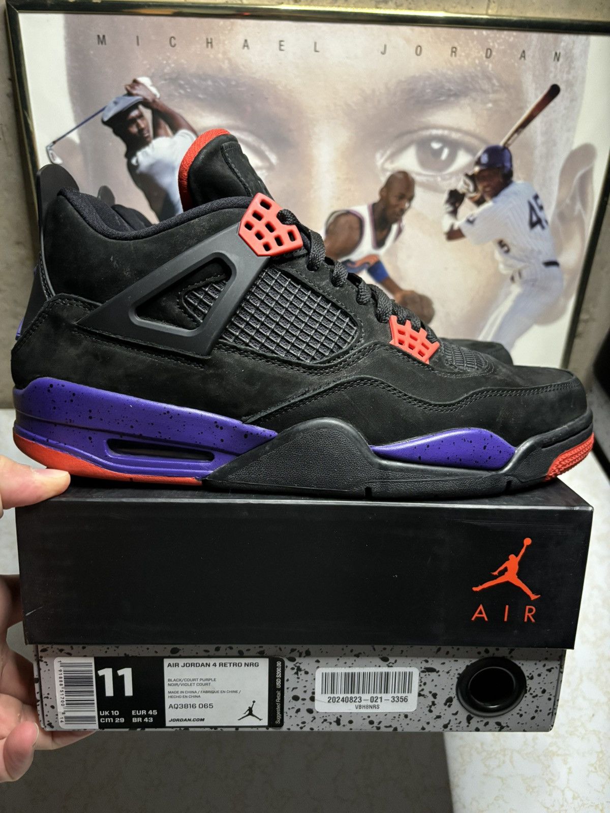 Jordan Brand Air Jordan 4 Retro Raptor Size US 11 / EU 44 - 1 Thumbnail