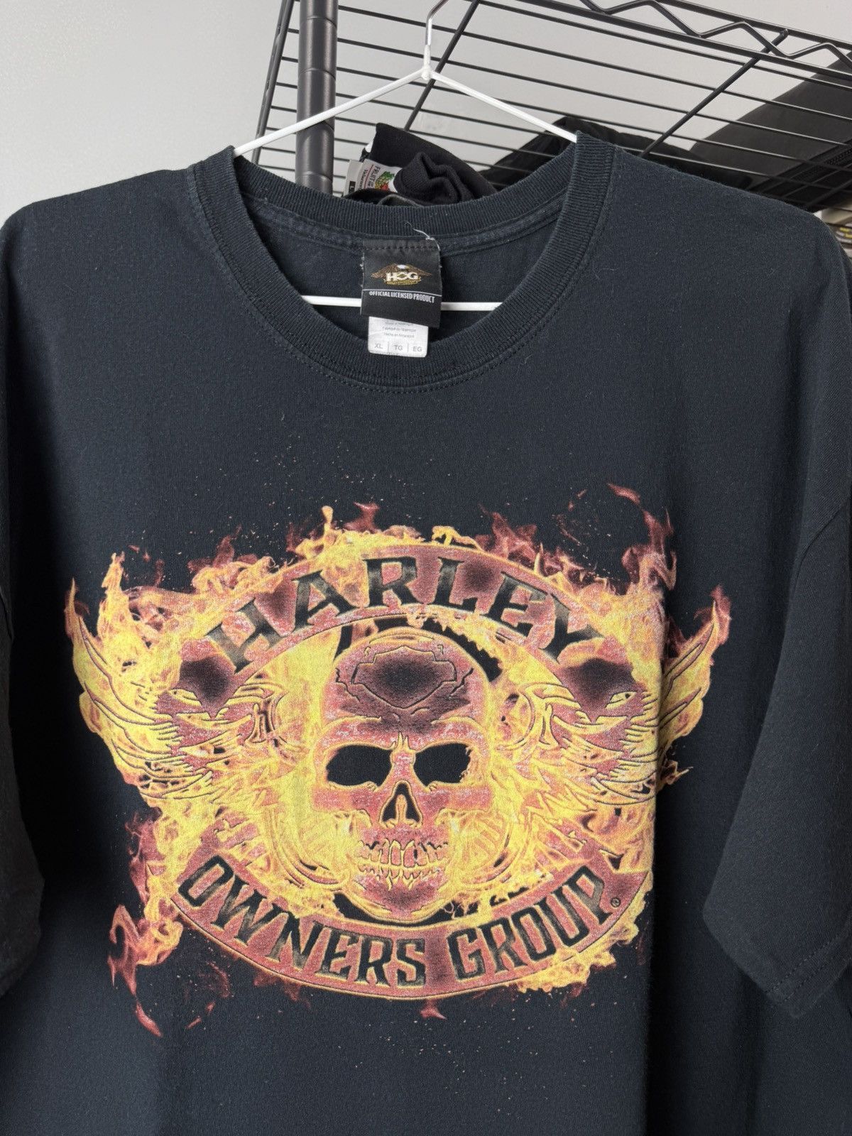 Harley Davidson Vintage Harley Davidson Owners Group T Shirt Skull Bones Size US XL / EU 56 / 4 - 2 Thumbnail
