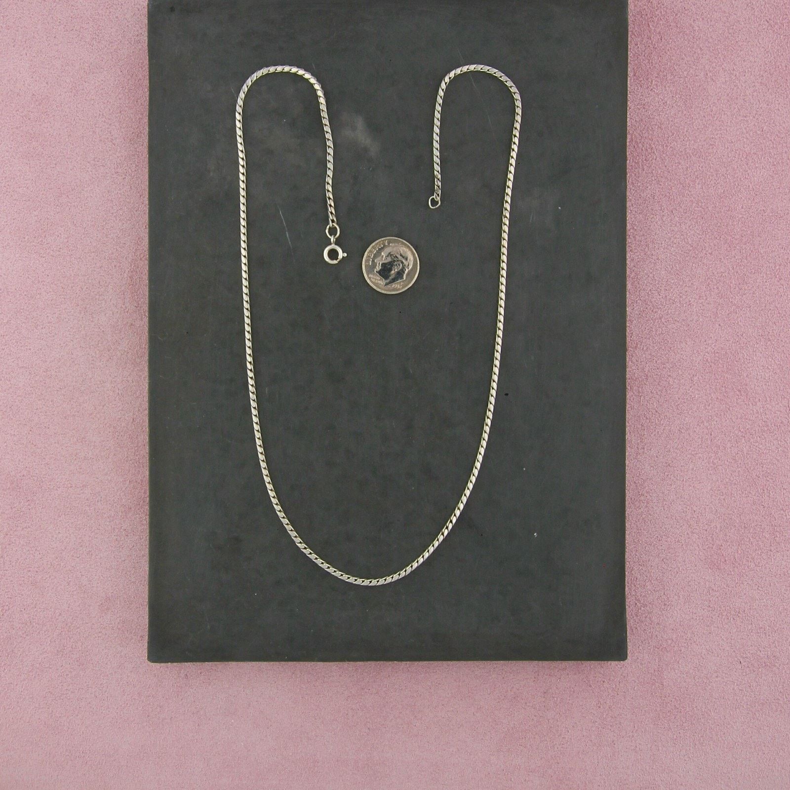 Sterling Silver sterling silver 2mm cobra chain necklace size 19.25in Size ONE SIZE - 2 Thumbnail