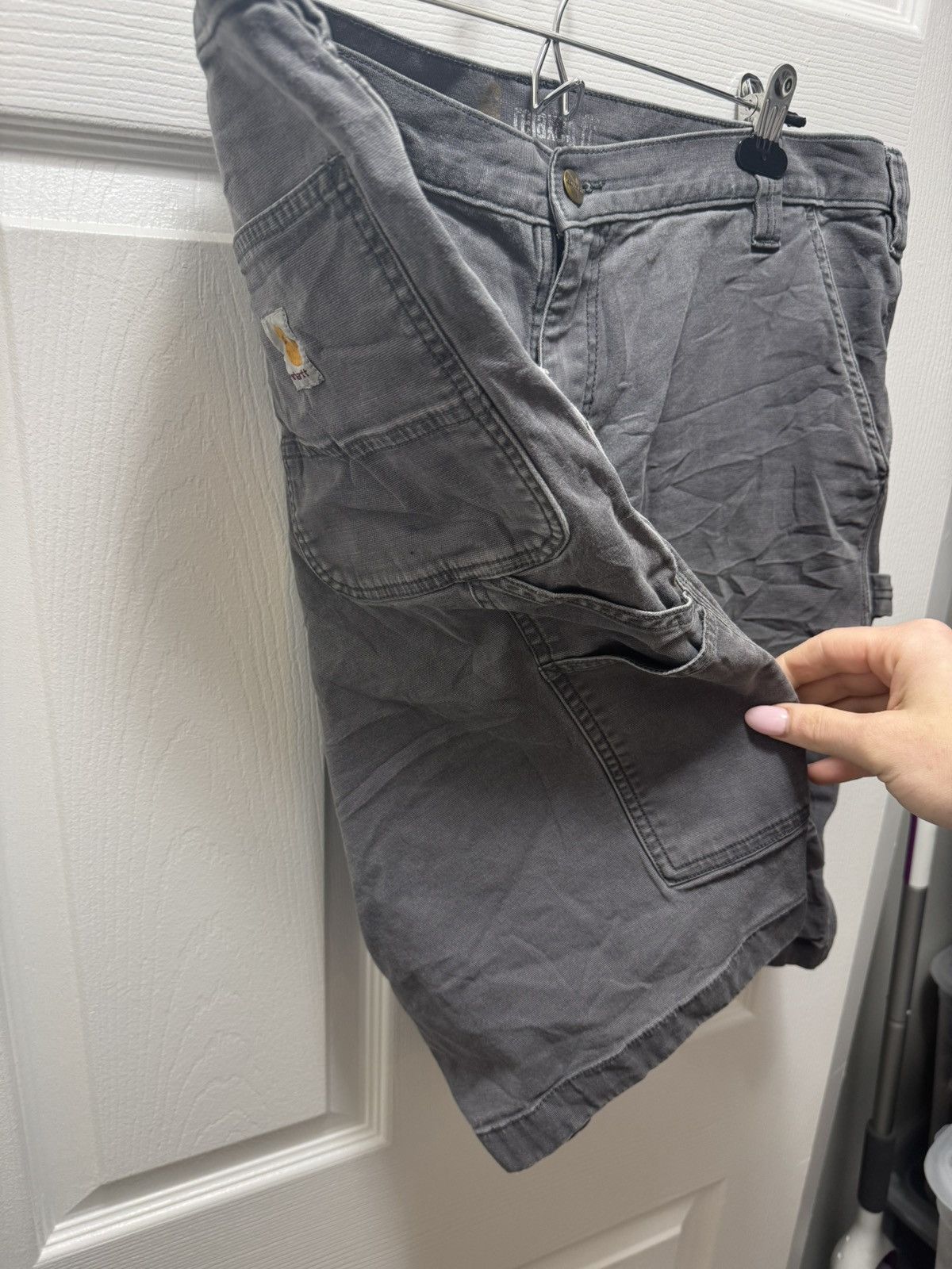 Carhartt Carhartt Cargo Shorts Grey Vintage Workwear Distressed Size US 42 / EU 58 - 3 Thumbnail