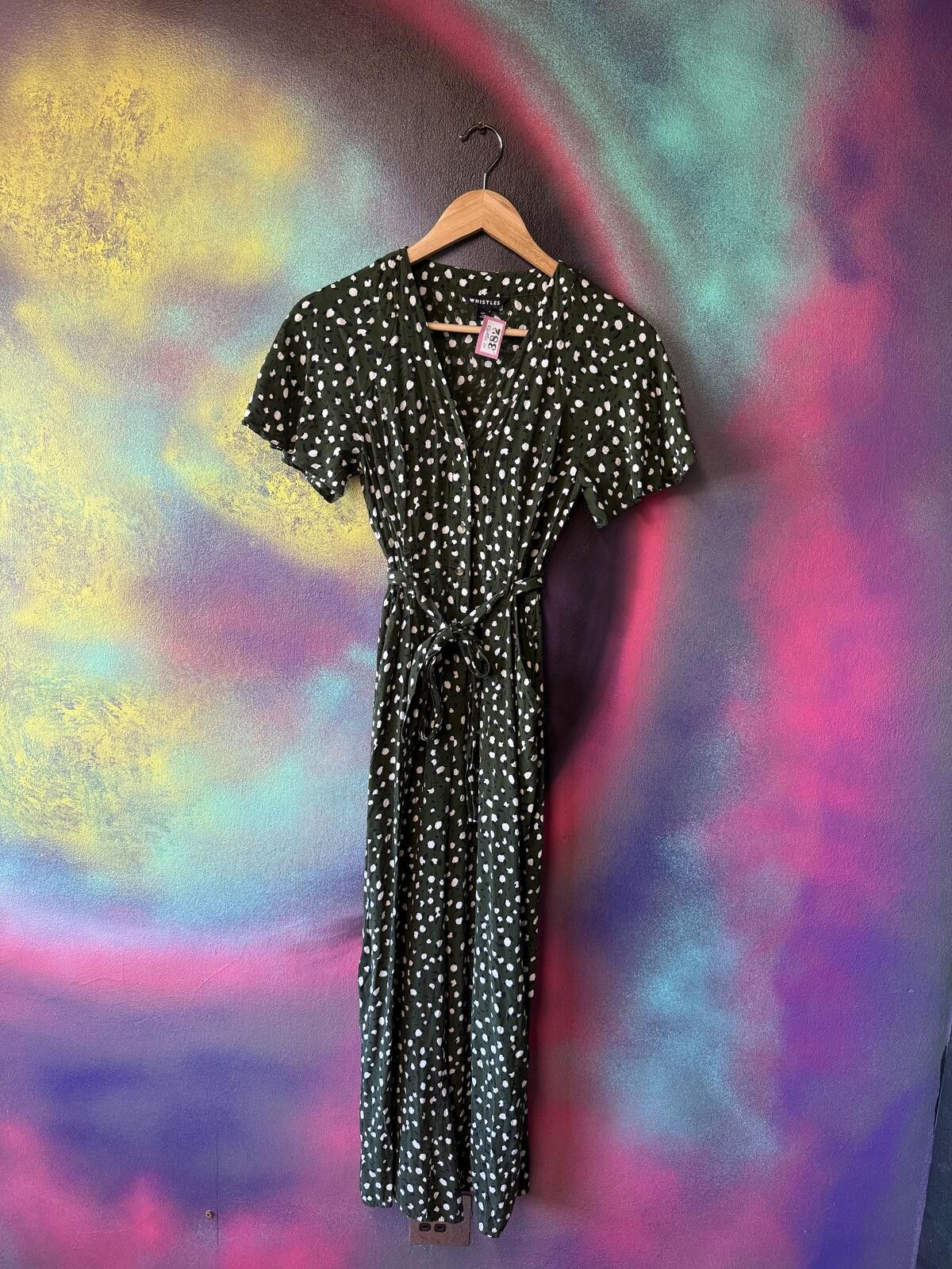 Whistles Whistles green animal print midi dress Size XS / US 0-2 / IT 36-38 - 1 Thumbnail