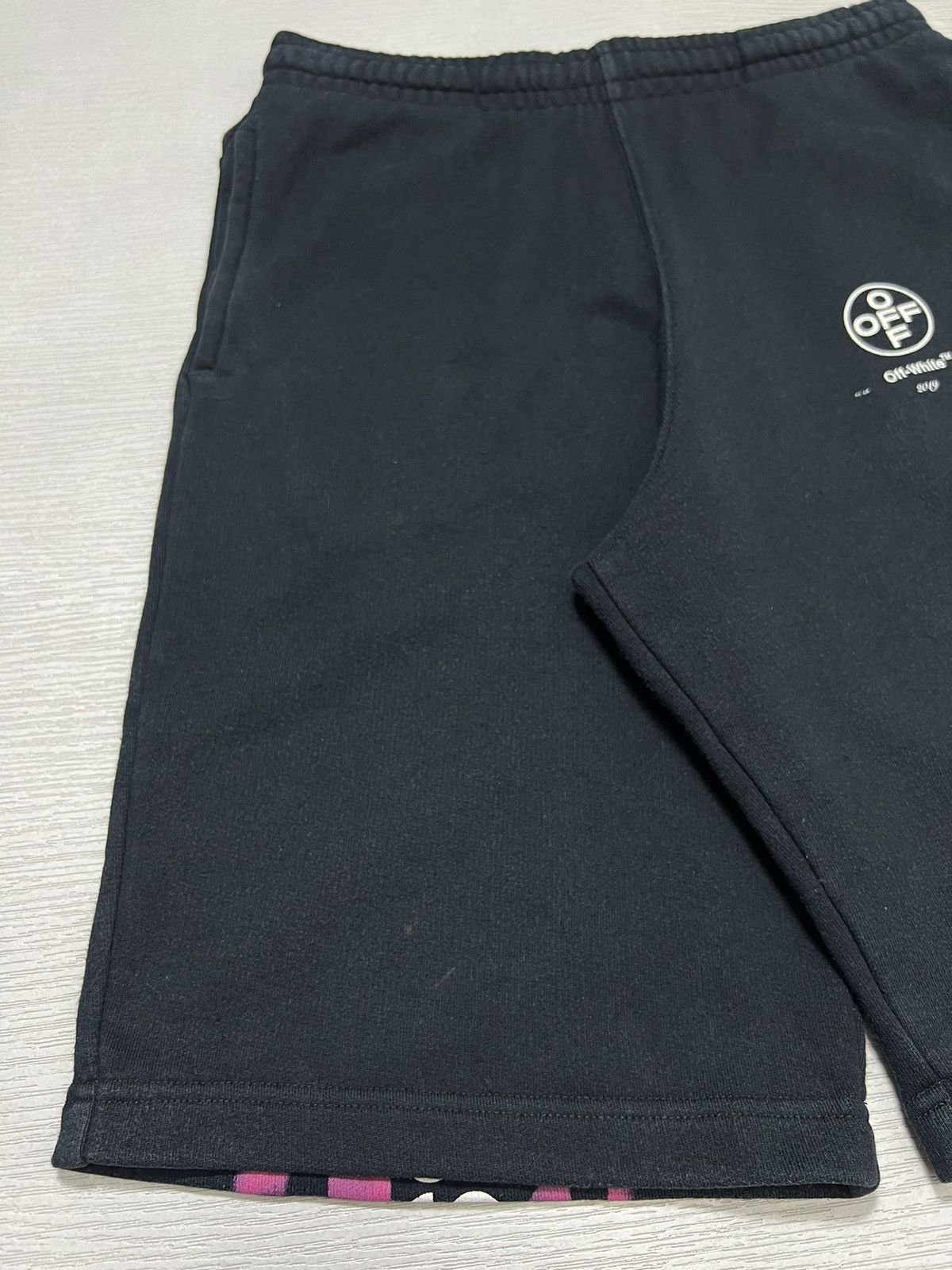 Off-White Off-White - Black Diag Stencil Shorts Size US 28 / EU 44 - 4 Thumbnail