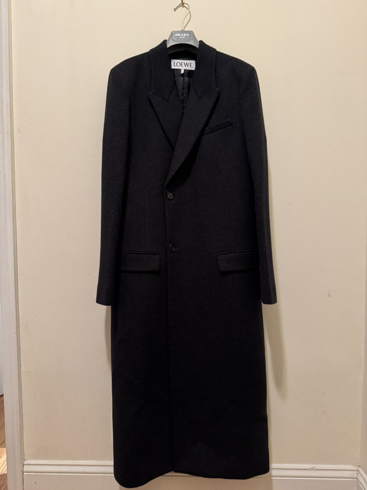 Loewe Loewe Grey Wool Cashmere Coat Size US M / EU 48-50 / 2 - 1 Thumbnail