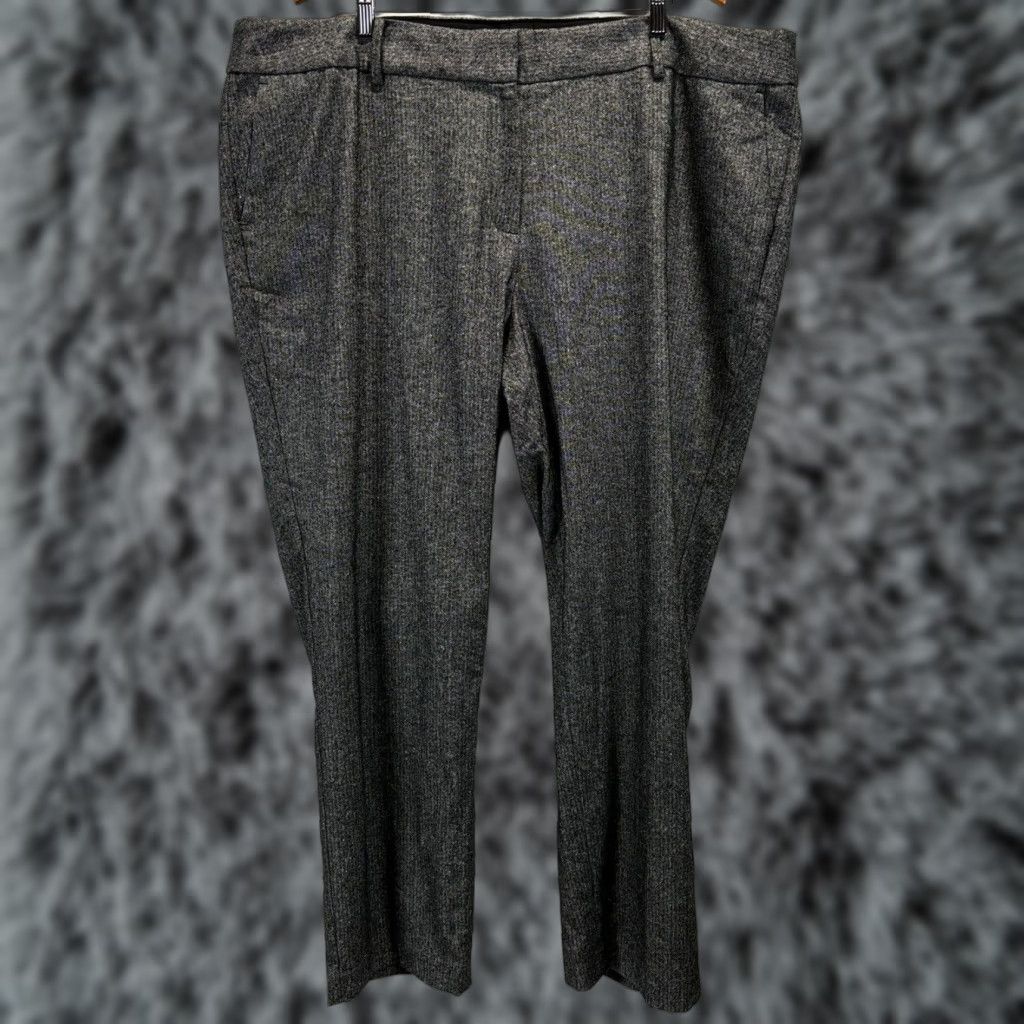 Talbots VINTAGE? No, Talbots Dress Pants Grey Herringbone 24W Plus Women Pants Straight Leg-Plus Size Viscose Blend Lined Size 42" / US 20 - 1 Thumbnail