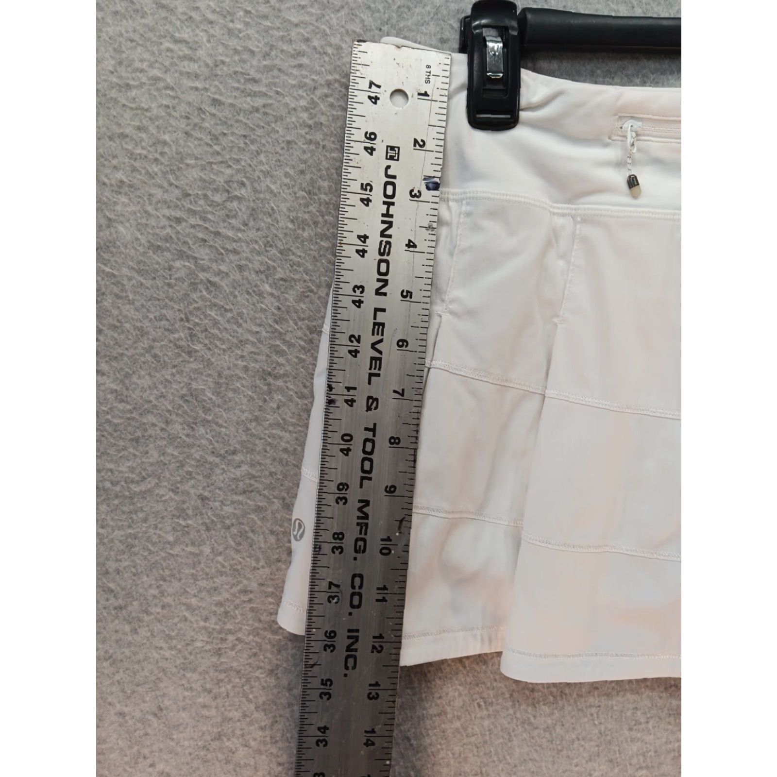 Lululemon Skorts Skirt Pace Rival White 6 Womens Mid Rise Pleated Mini Skort Pull On Machine Washable Activewear