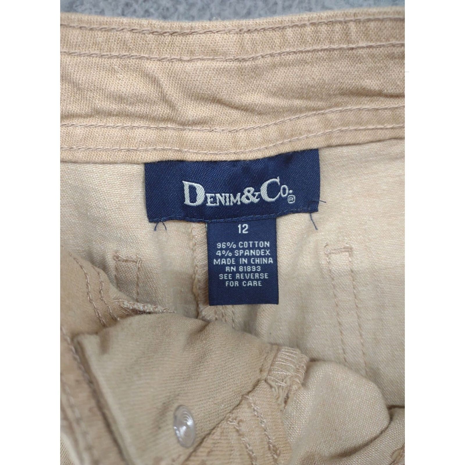 Denim & Co. DENIM & Co. Cargo Khaki Pants Womens Size 12 NEW with Tags Denim & Co. Pants Casual Beige Stone 29 in Inseam 23 in Navy? Size 34" / US 12 / IT 48 - 5 Thumbnail