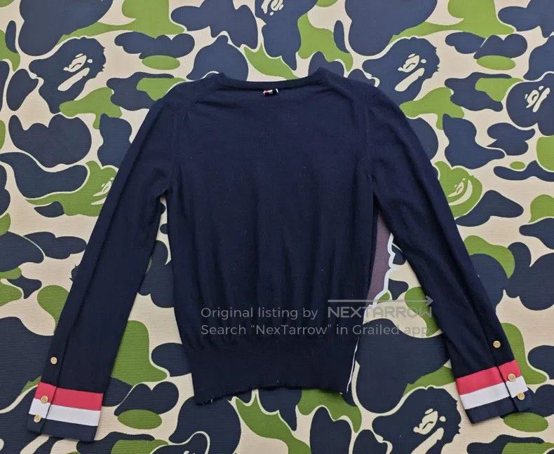 Thom Browne Thom Browne Dark blue wool hoodie Size M / US 6-8 / IT 42-44 - 2 Thumbnail