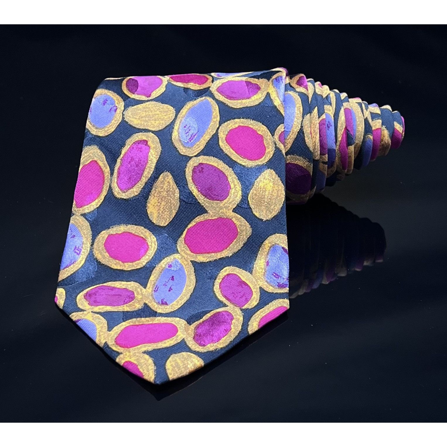 Brioni Vtg BRIONI Mens Silk Dress Tie Made In Italy Watercolor Polk Size ONE SIZE - 2 Thumbnail