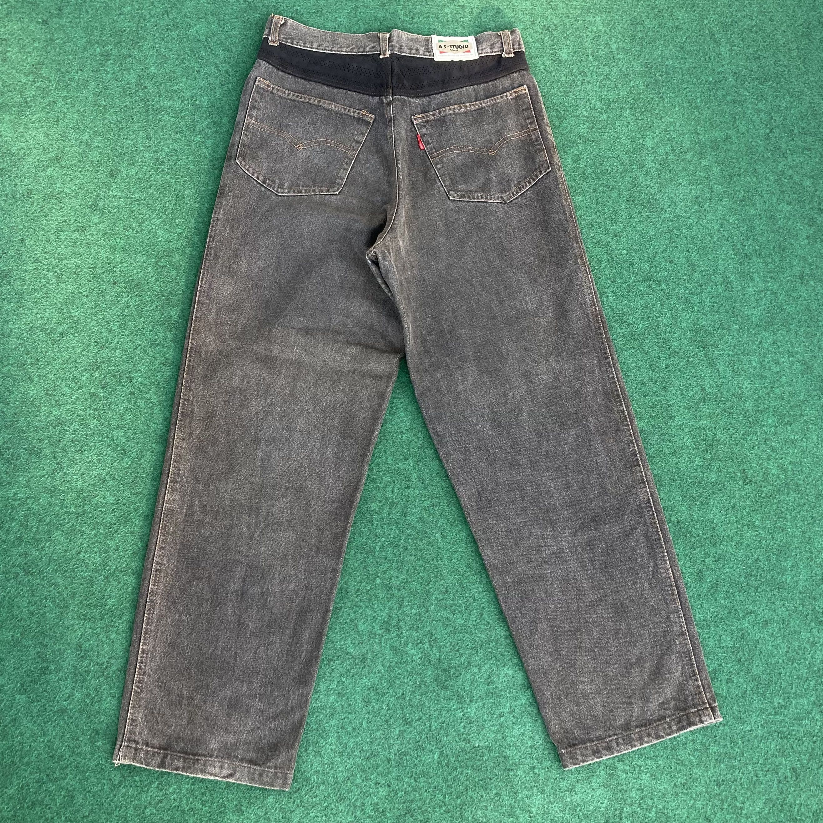 Designer × Japanese Brand × Vintage 30x29.5 Vtg A.S.M Atelier Sab Men Pants Baggy Zipper Jeans Size US 30 / EU 46 - 12 Thumbnail