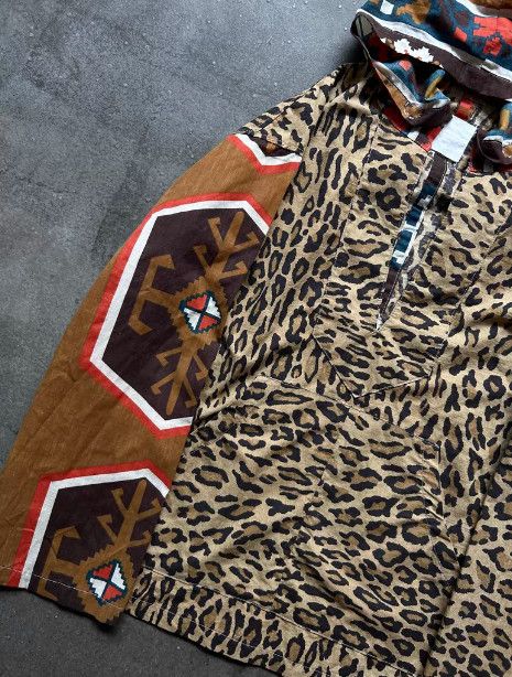 Takahiromiyashita The Soloist. TAKAHIROMIYASHITA TheSoloist. Leopard Print Hooded Pullover Size US L / EU 52-54 / 3 - 5 Thumbnail