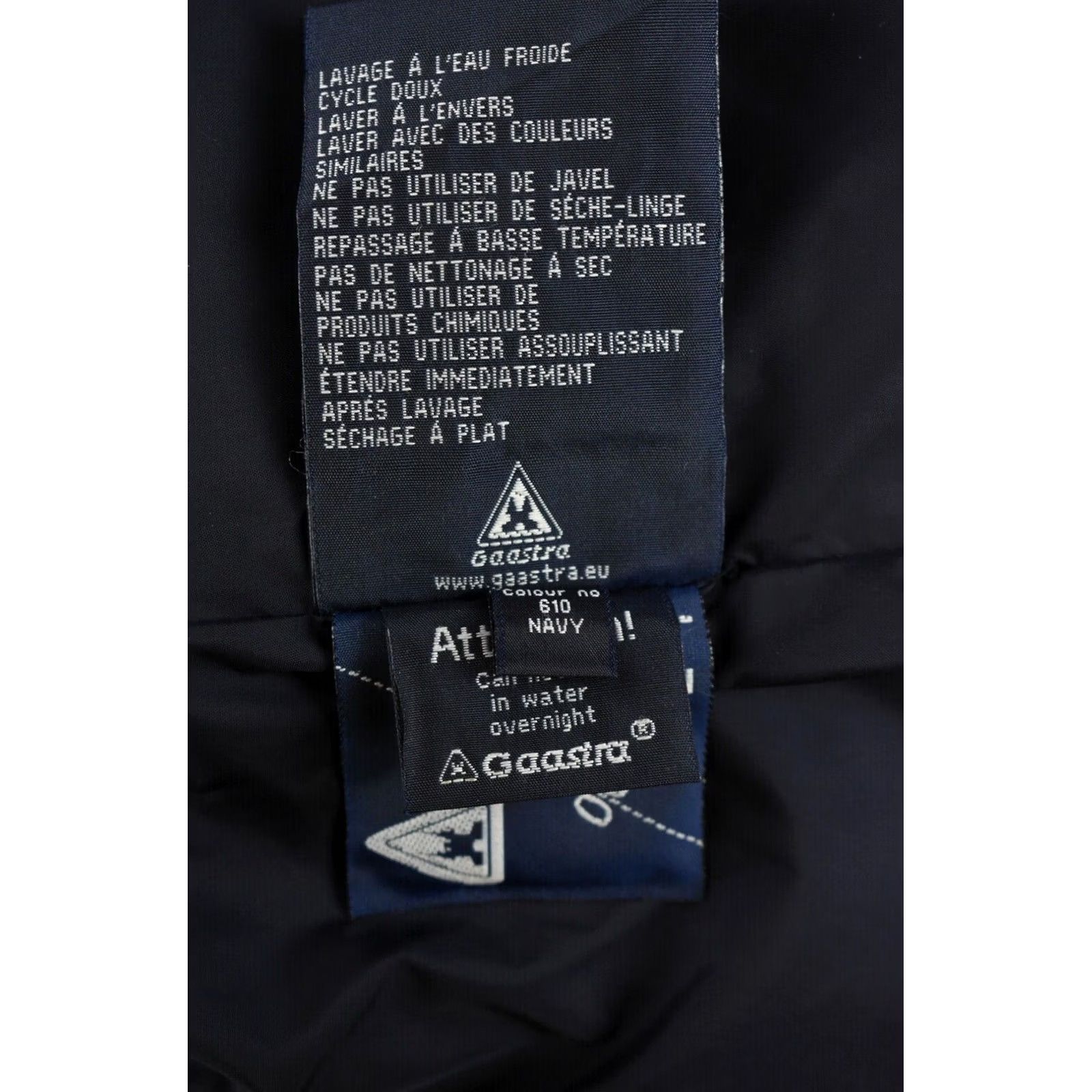 Doublet Gaastra Coat Women's Large Thin Navy Double Breasted Zip Trench Size L / US 10 / IT 46 - 7 Thumbnail