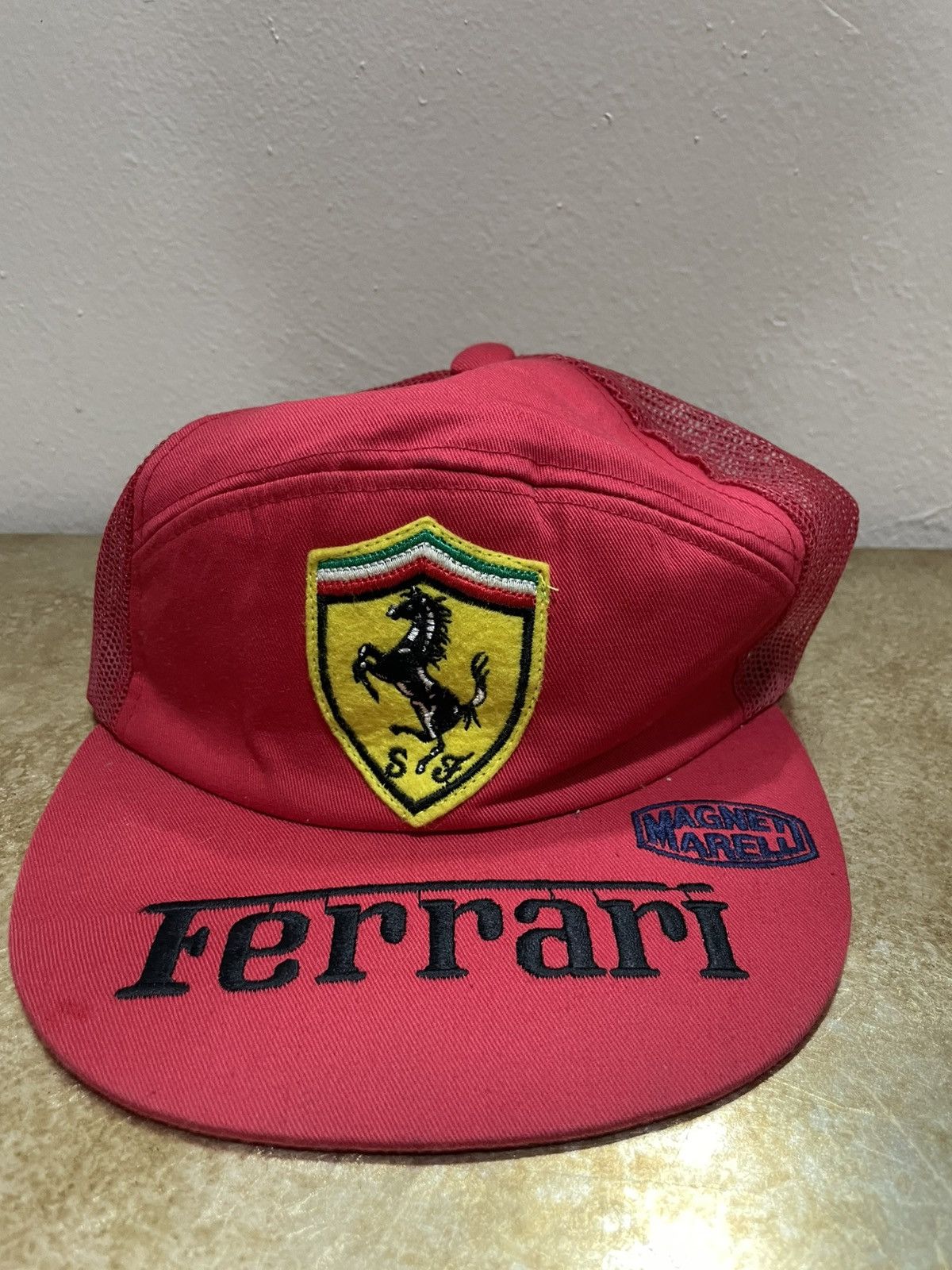 Ferrari Vintage Ferrari Magneti Marelli Trucker mesh embroidery Size ONE SIZE - 4 Thumbnail