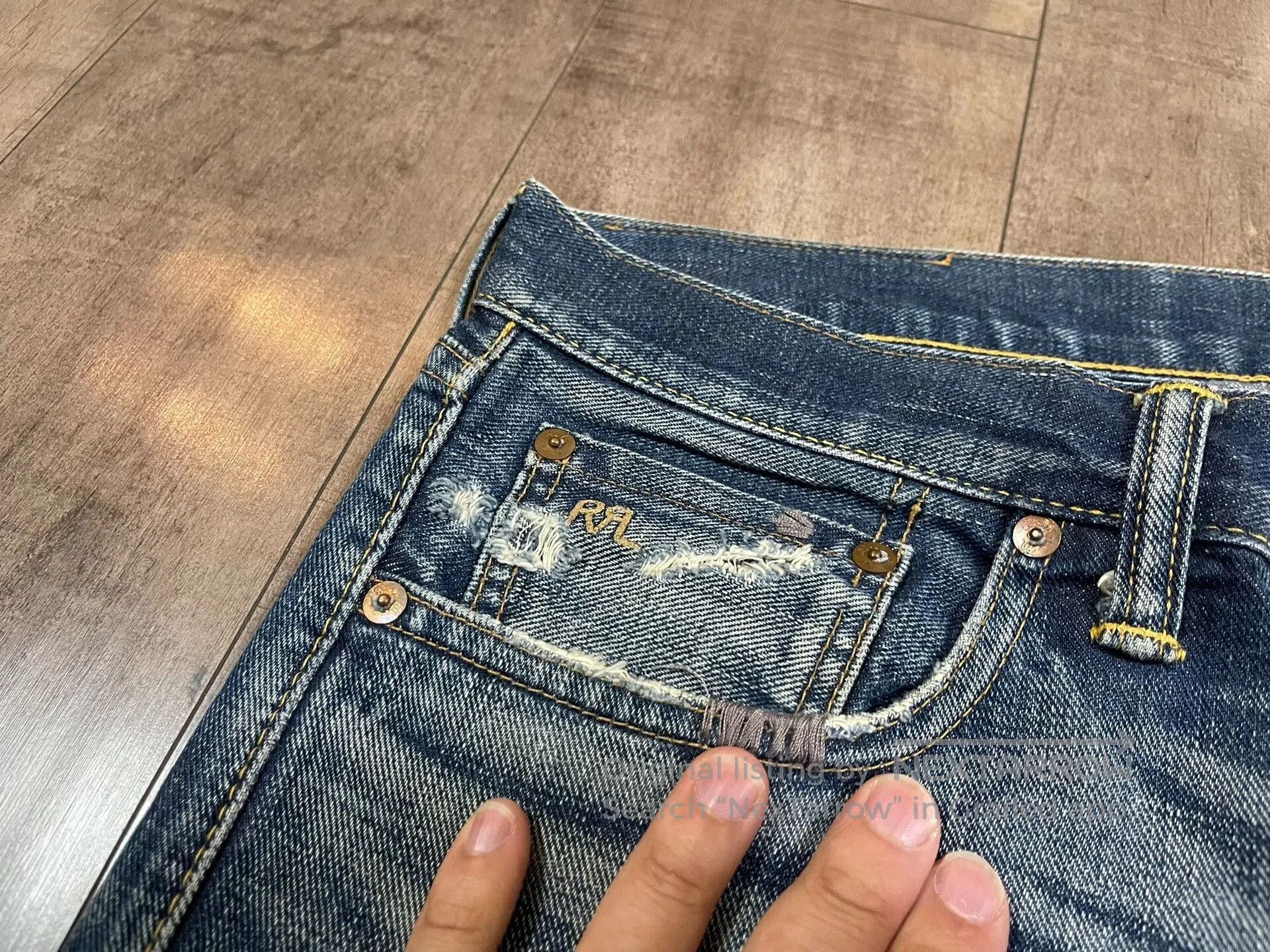 RRL Ralph Lauren RRL Vintage Washed Distressed Denim Jeans. Size US 34 / EU 50 - 4 Thumbnail