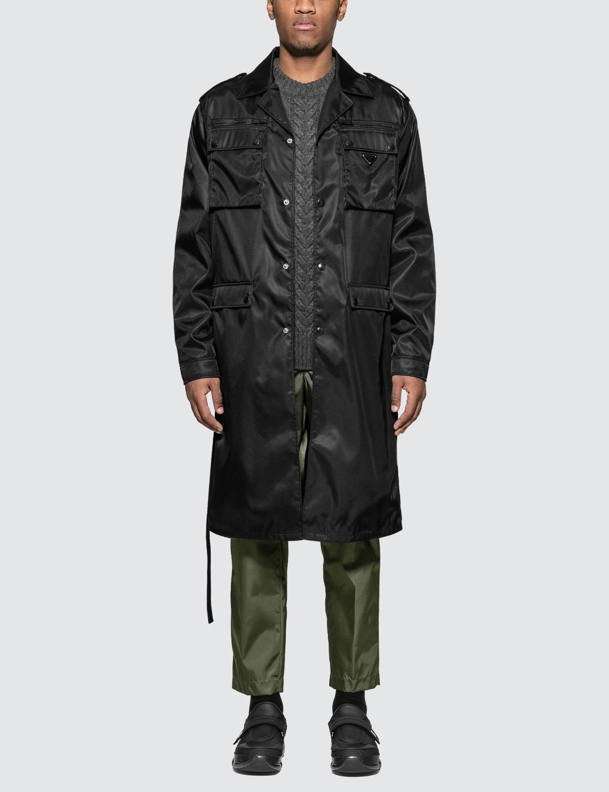 Prada Prada 2019 Enameled Metal Triangle Parka Size US M / EU 48-50 / 2 - 9 Thumbnail