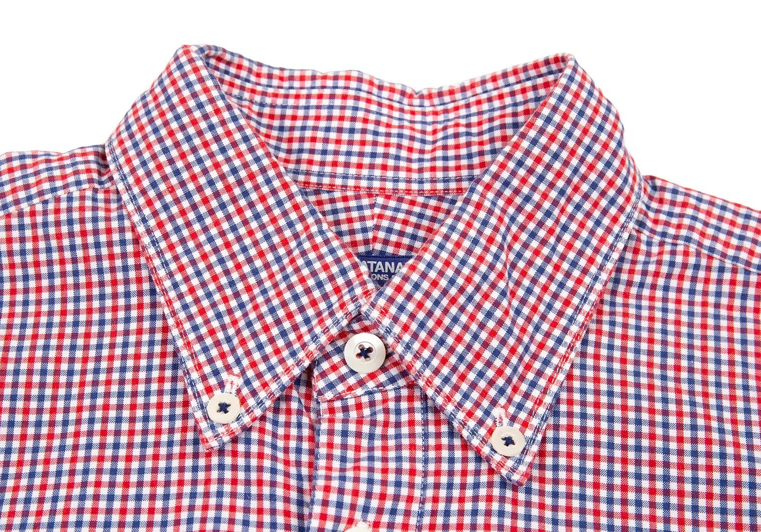 Junya Watanabe Gingham Check Short Sleeve Button-Down Shirt Red/Blue/White Size US S / EU 44-46 / 1 - 3 Thumbnail