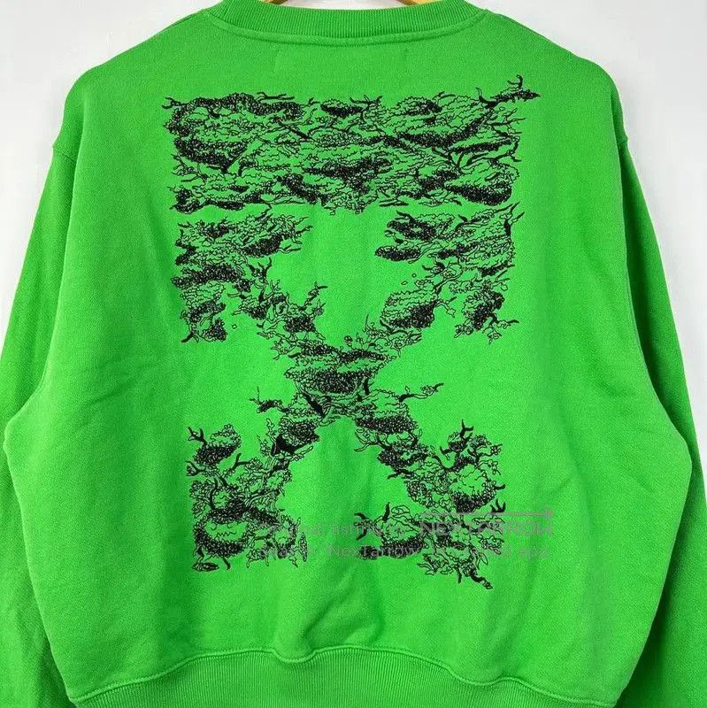 Off-White Off-White Green Cotton Women's Hoodie . Size S / US 4 / IT 40 - 4 Thumbnail