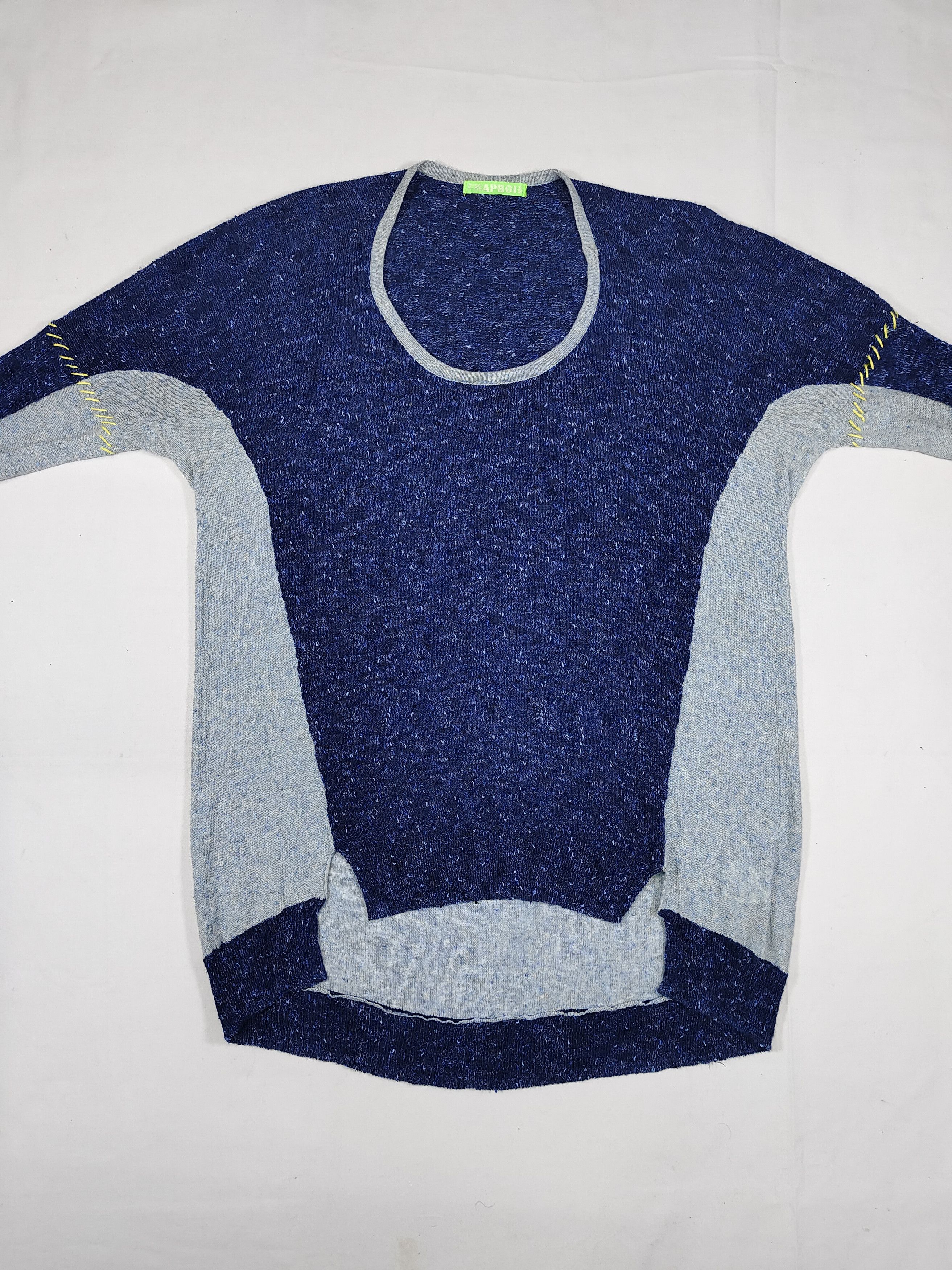 Frapbois Frapbois🇯🇵 Reconstructed Panel Hand Stitch Knit Sweater Size M / US 6-8 / IT 42-44 - 6 Thumbnail