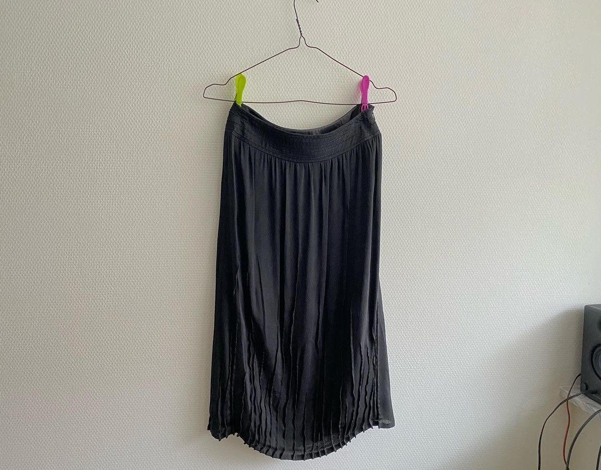 90s Jurgi Persoons black skirt with hand sewn stitchings Womenswear