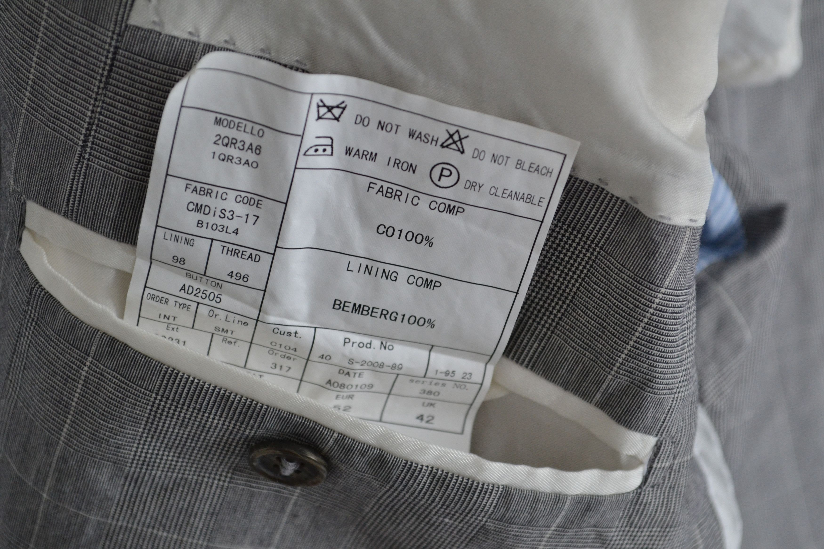 Suitsupply 🔴 SUITSUPPLY Blazer Jacket Suit Grey White Check Cotton Size 46R - 7 Thumbnail