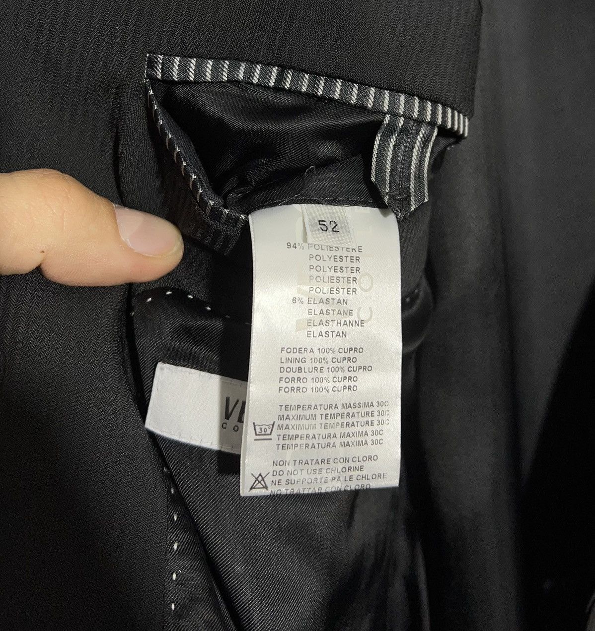 Versace Collection Two Button Black Blazer