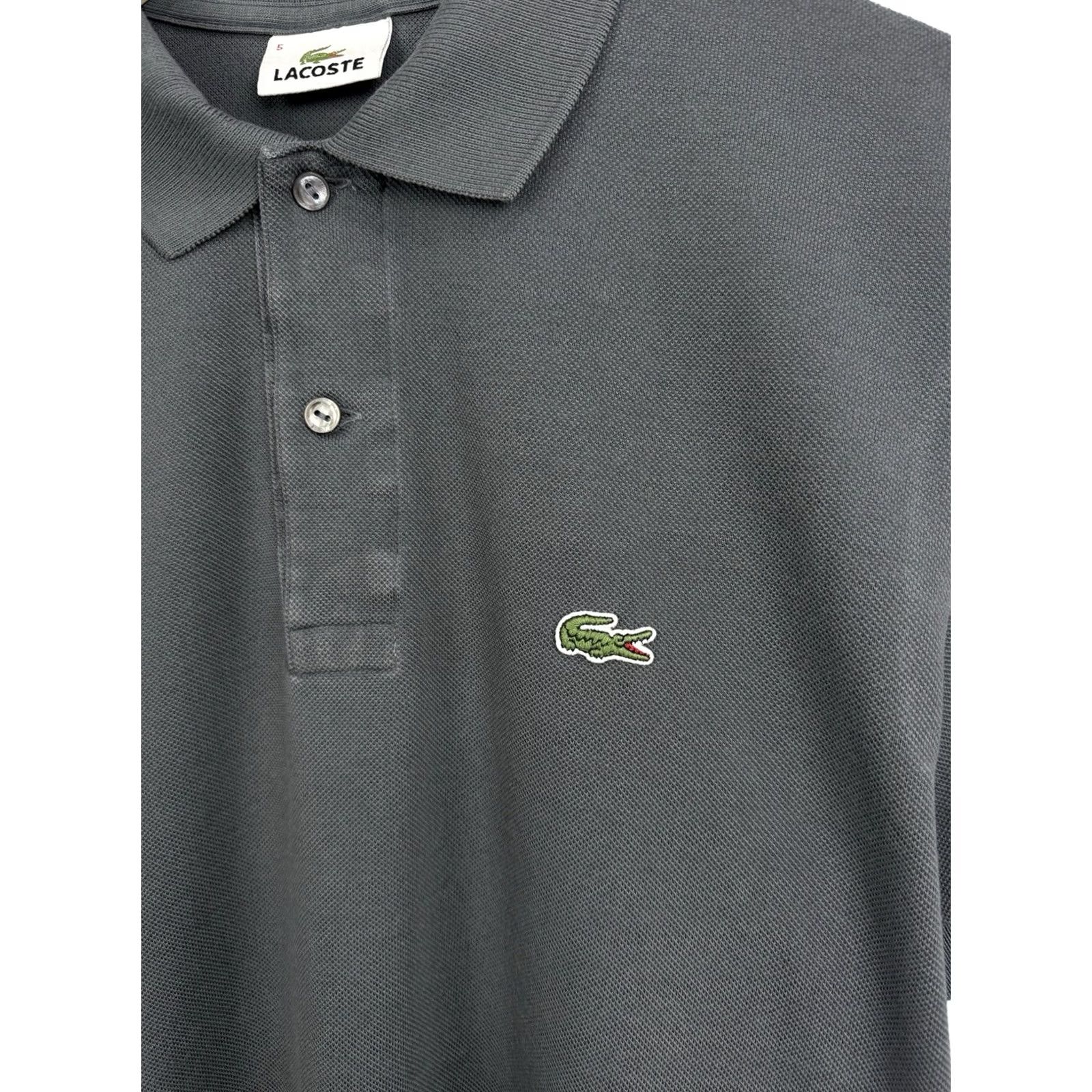 Lacoste VINTAGE Lacoste Polo T-Shirt Mens L 90s Made in France Gray Retro Rare Size US L / EU 52-54 / 3 - 4 Thumbnail