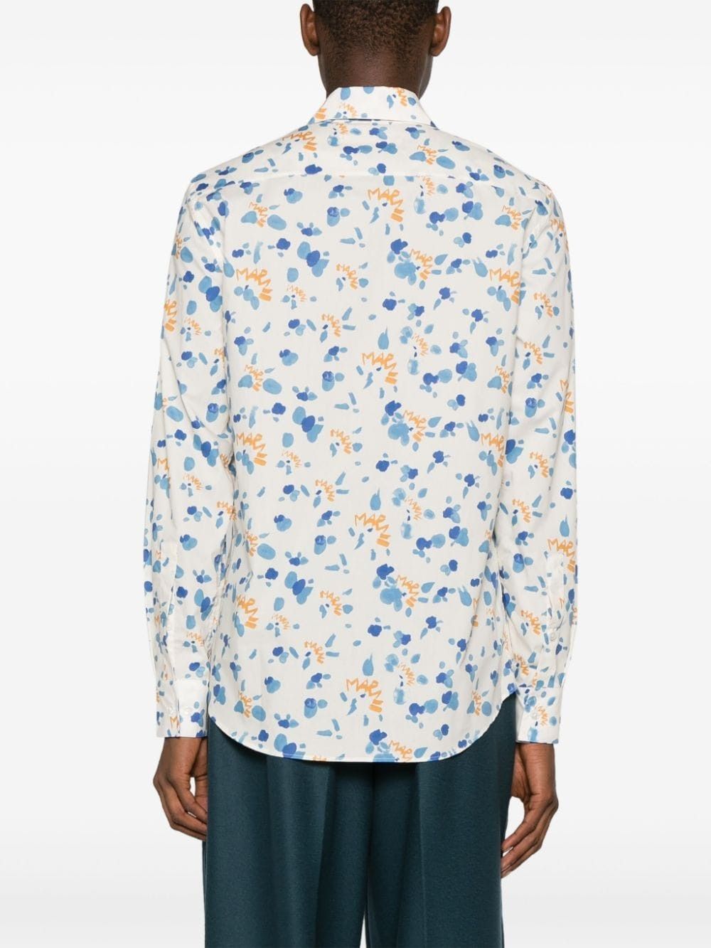 Marni oc11z0525 Dripping Paint-Splatter Shirt in Multicolor Size US L / EU 52-54 / 3 - 2 Thumbnail