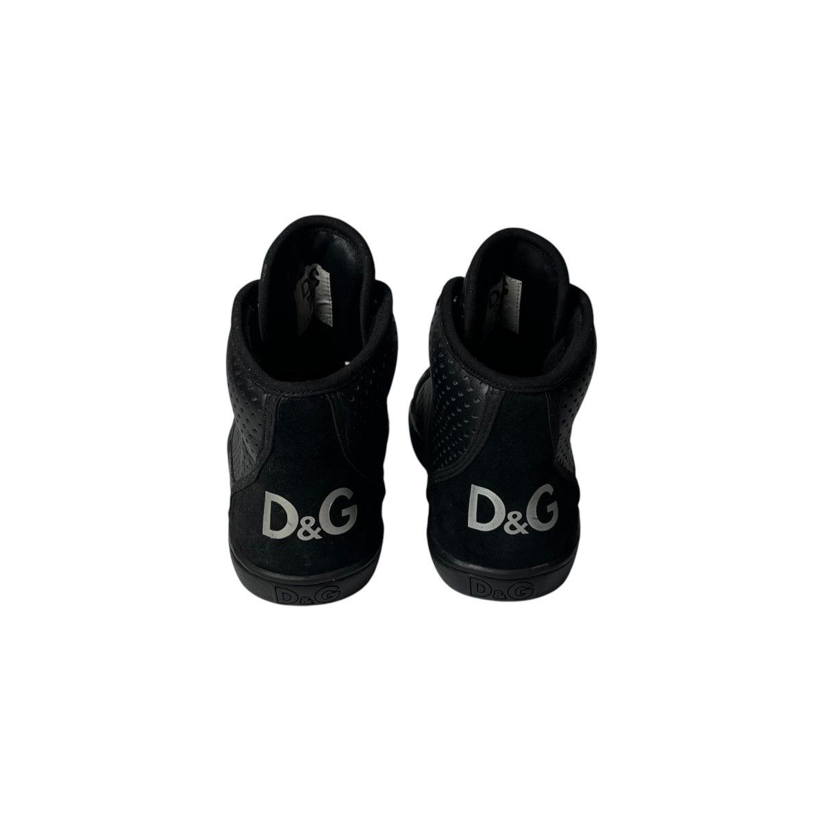 Dolce & Gabbana 2000s Dolce & Gabbana Perforated Hi-Top Court Sneakers Size US 8 / EU 41 - 9 Thumbnail