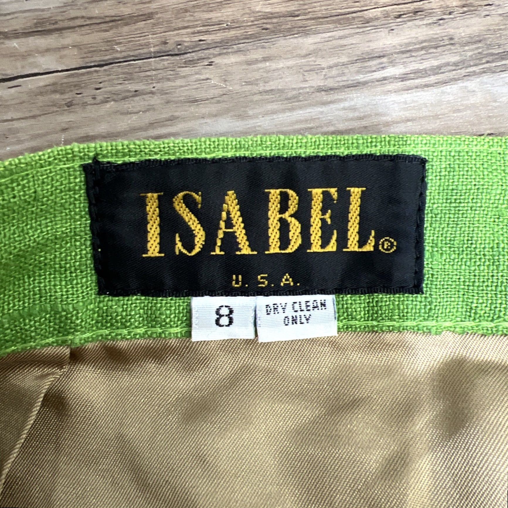 Vintage Isabel Pants Womens Size 8 Green Linen Canvas 28” Inseam Size 30" / US 8 / IT 44 - 5 Thumbnail
