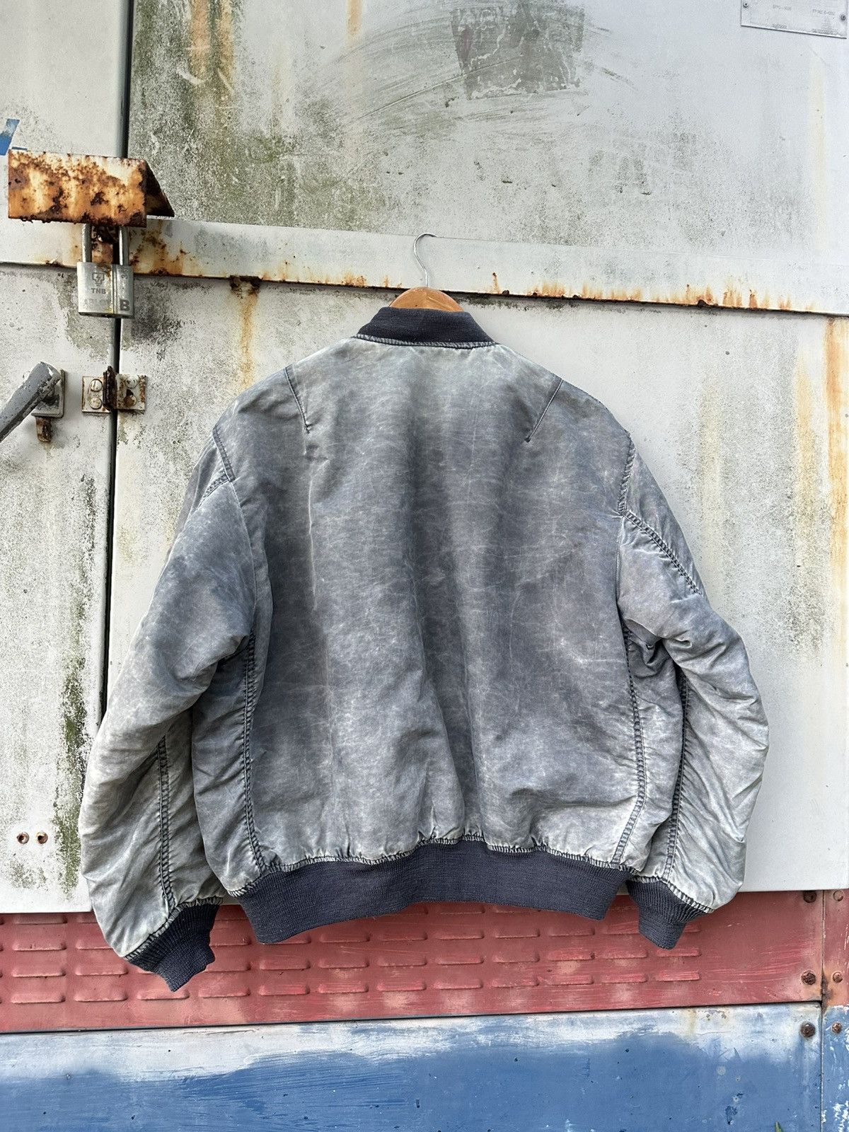 Vintage 🪖Vintage Faded MA-1 Unique Workers Bomber Jacket Size US M / EU 48-50 / 2 - 8 Thumbnail