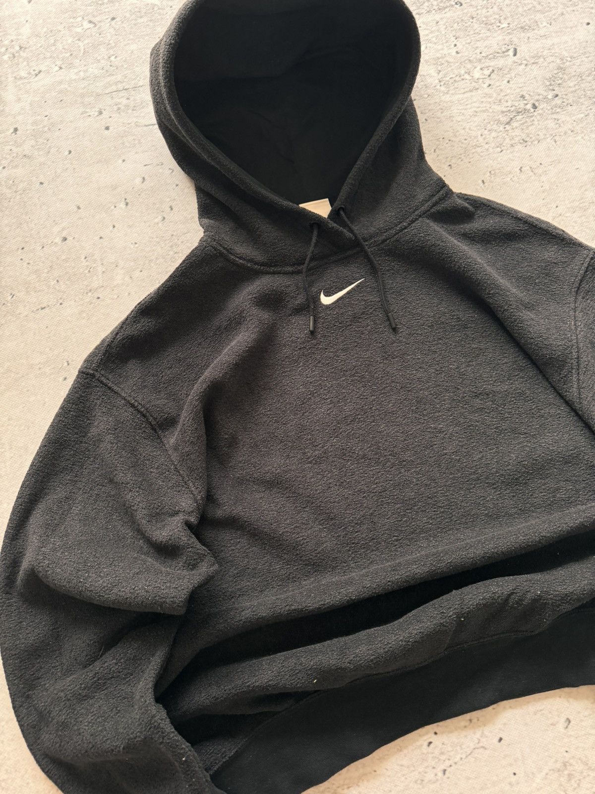 Nike × Vintage NIKE TEDDY VINTAGE CENTER LOGO OVERSIZE BOXY HOODIE Size US M / EU 48-50 / 2 - 3 Thumbnail