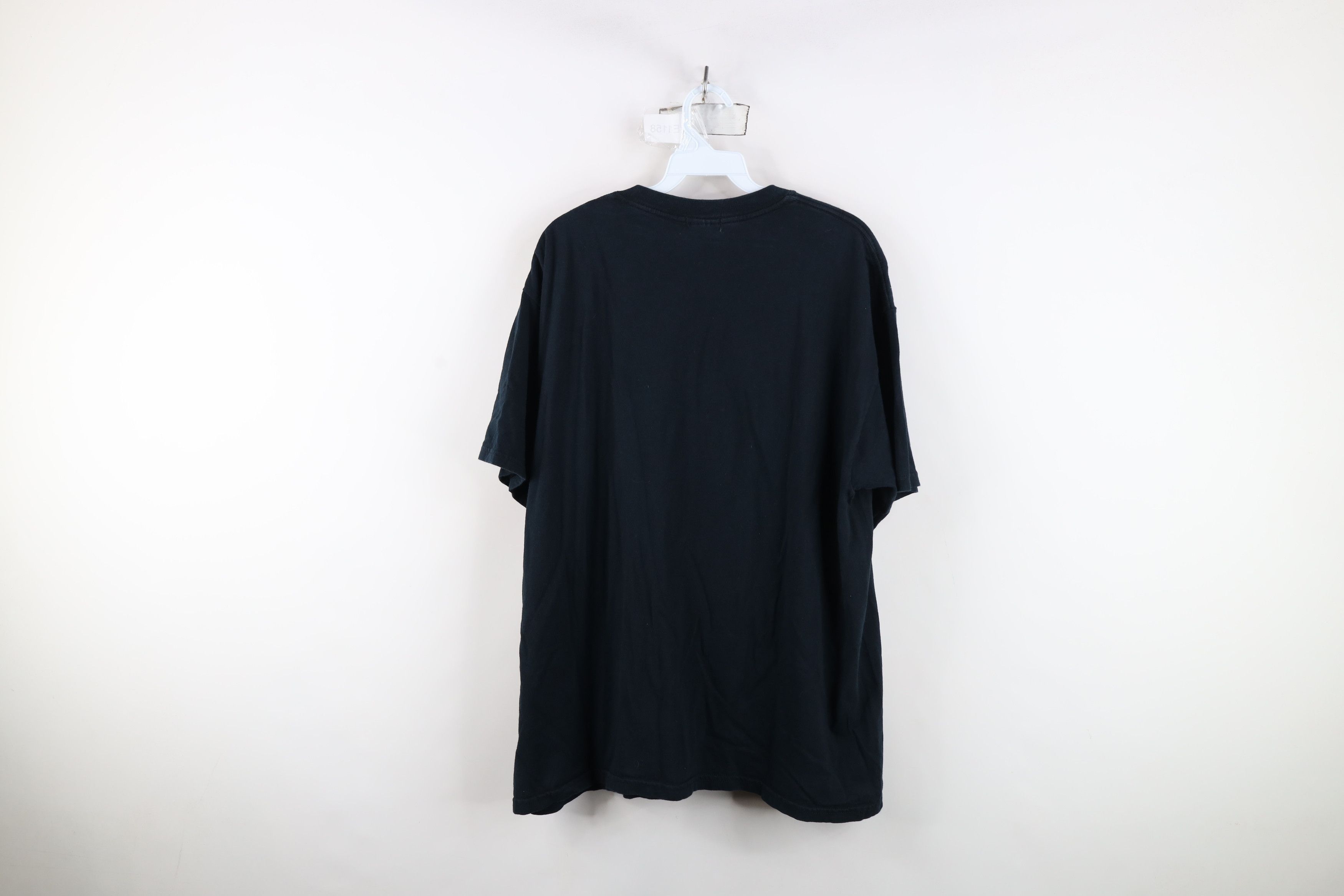 Vintage Vintage 90s Y2K Streetwear Skull Fire Flames T-Shirt Black Size US XL / EU 56 / 4 - 12 Thumbnail