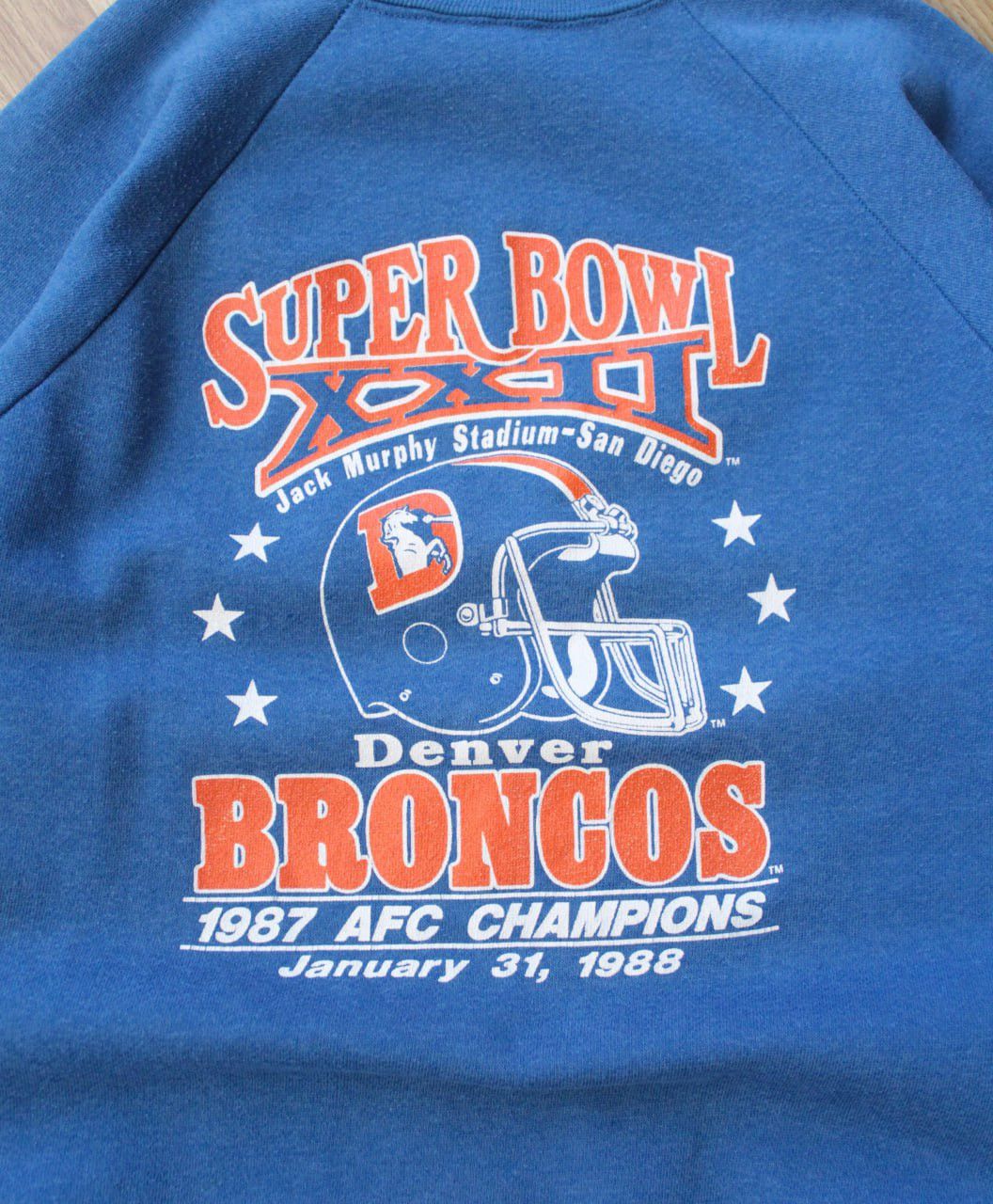 NFL 🔥 Vintage 90s NFL Denver Broncos Navy Sweatshirt Size US M / EU 48-50 / 2 - 2 Thumbnail