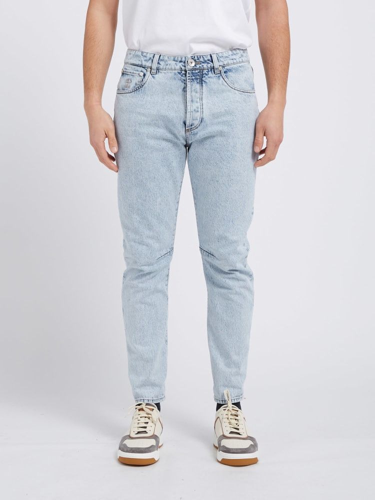 Brunello Cucinelli o1w1db10924 Denim Pants in Light Blue Size US 38 / EU 54 - 1 Preview