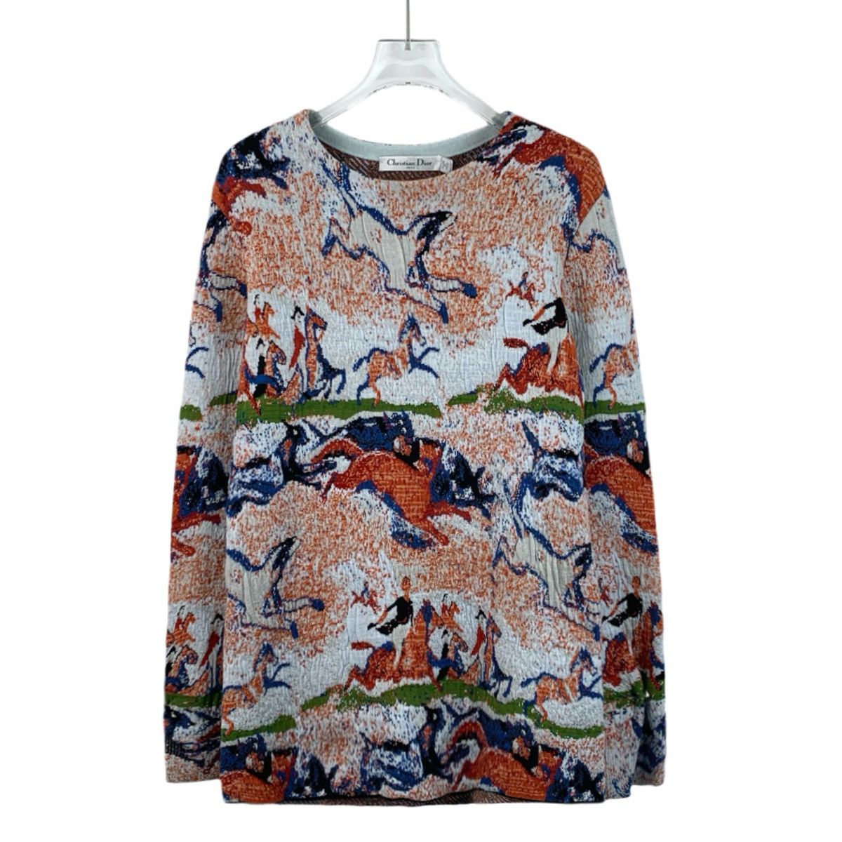 Dior Christian Dior Multi-color Long Sleeve Knit Sweater K26WX Size XXS / US 00 / IT 34 - 1 Thumbnail