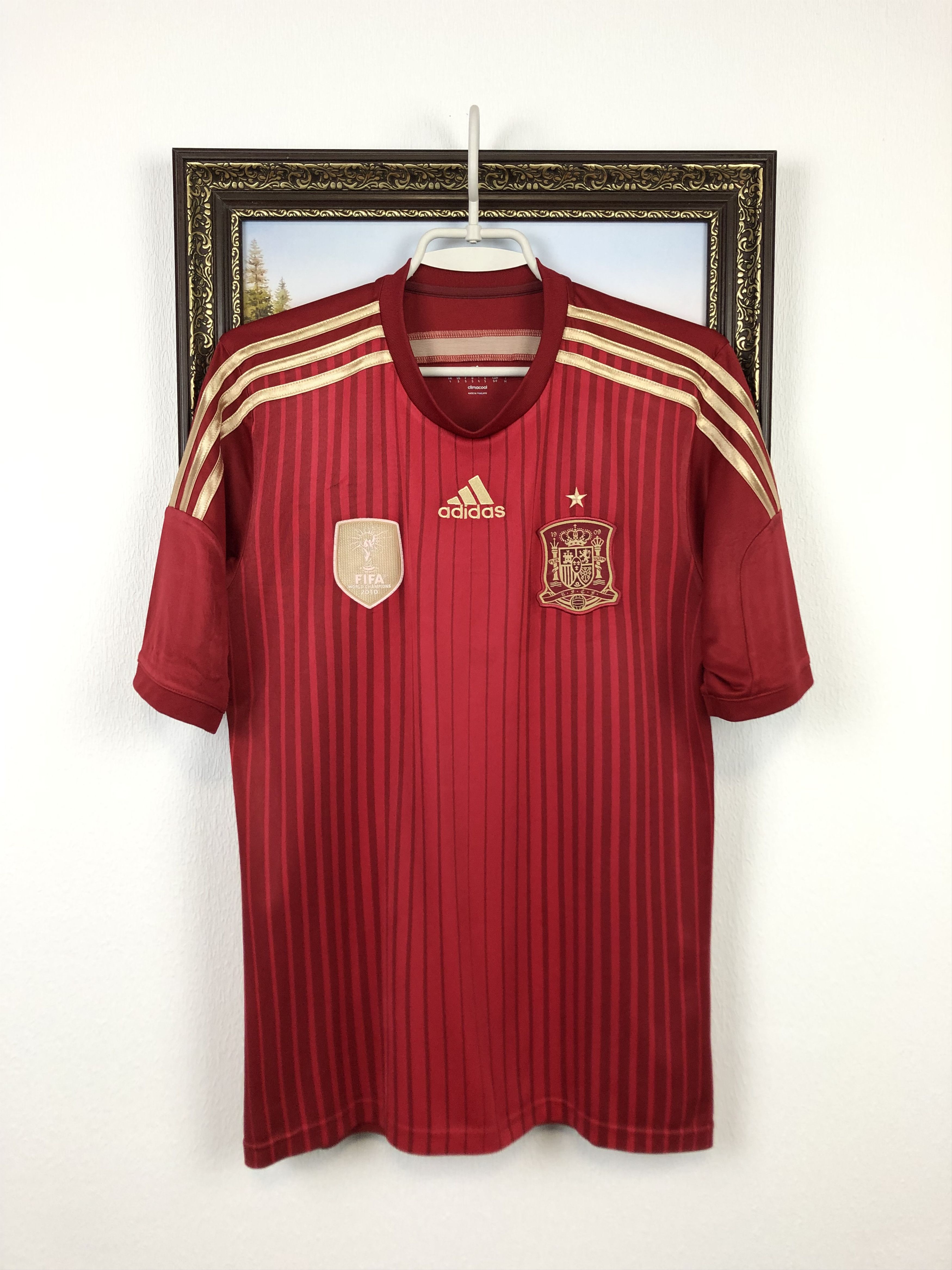Adidas Spain Home football shirt 2014 Soccer Adidas Jersey Rare Size US S / EU 44-46 / 1 - 1 Thumbnail