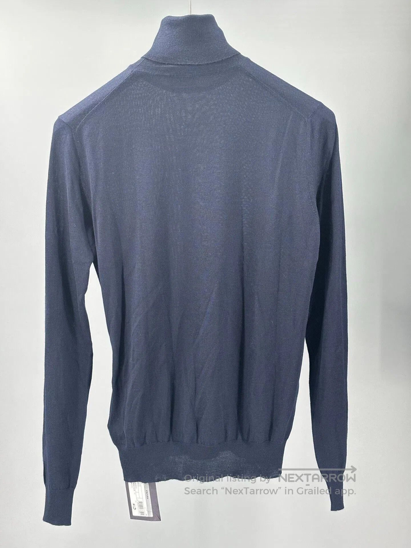 Prada prada men’s turtleneck knit sweater deep blue. Size US M / EU 48-50 / 2 - 4 Thumbnail