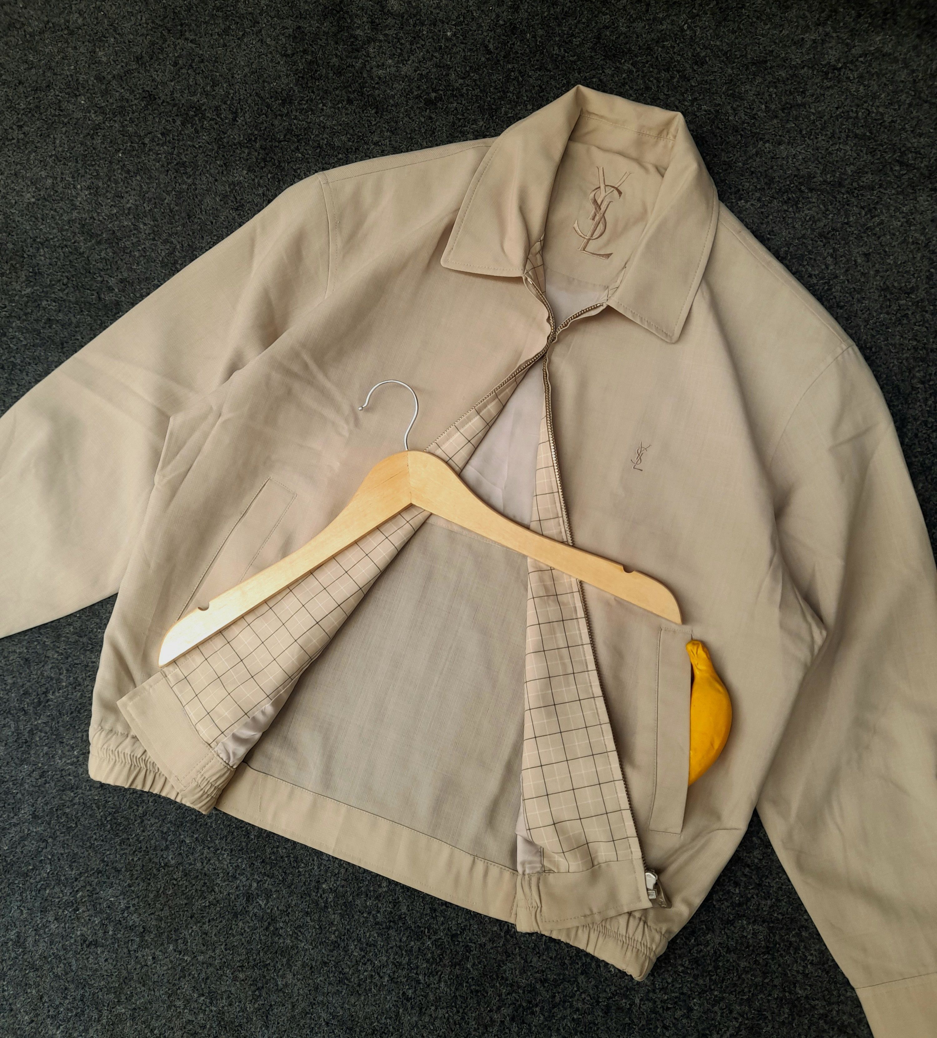 image of Vintage x YSL Pour Homme Item YVES Saint Laurent Jacket X YSL Jacket in Cream, Men's (Size Medium)