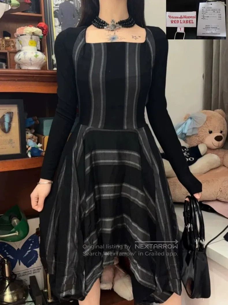 Vivienne Westwood Vivienne Westwood Witch Gray and Black Striped Lingerie Ir Size S / US 4 / IT 40 - 1 Thumbnail