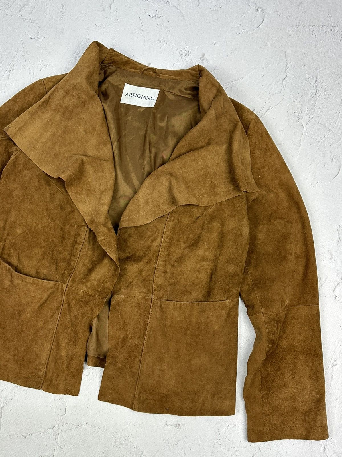 If Six Was Nine Vintage Brown Suede Jacket Size XL / US 12-14 / IT 48-50 - 4 Thumbnail