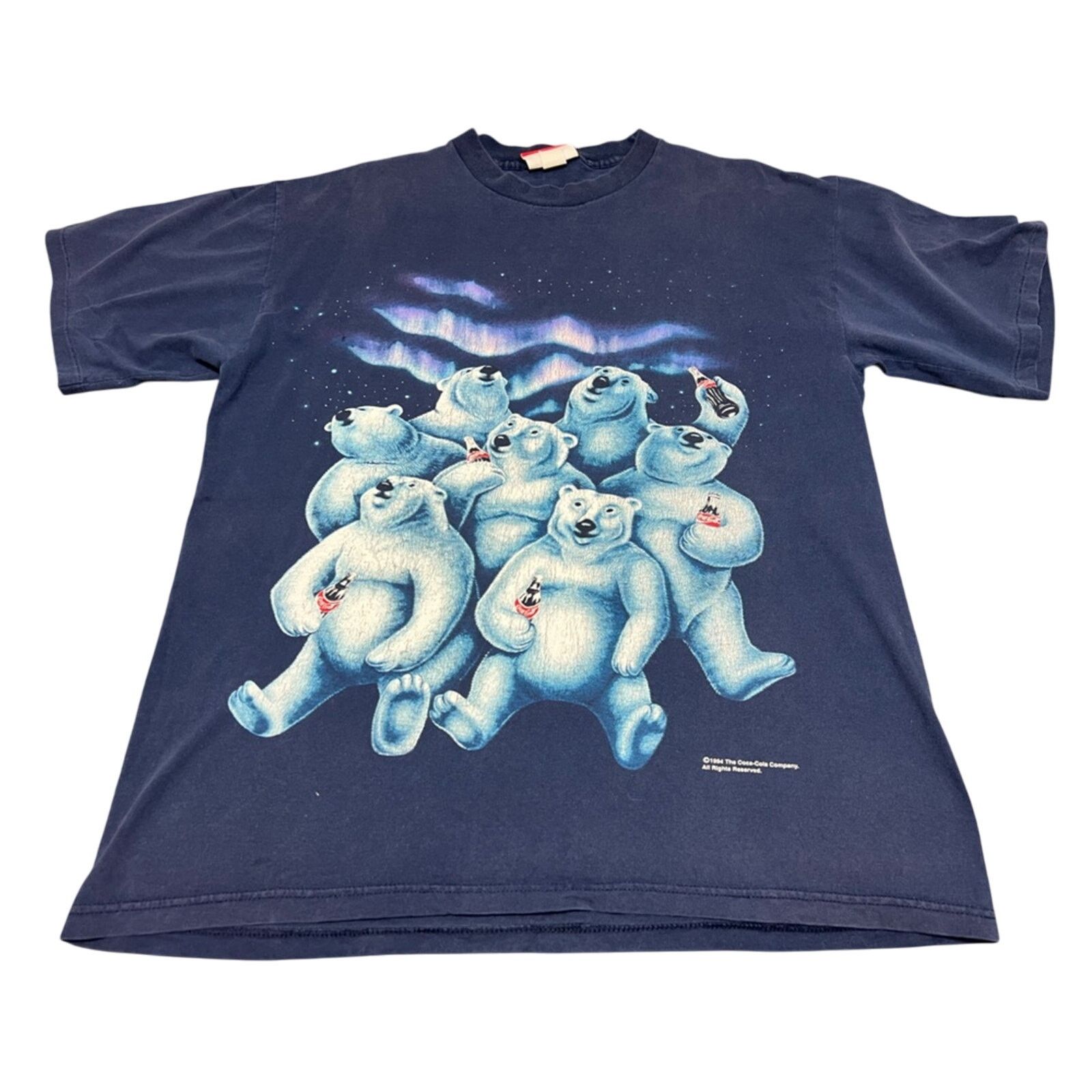 Coca Cola Coca Cola Polar Bear Shirt Coke XL 1994 Single Stitch USA Size US XL / EU 56 / 4 - 1 Thumbnail