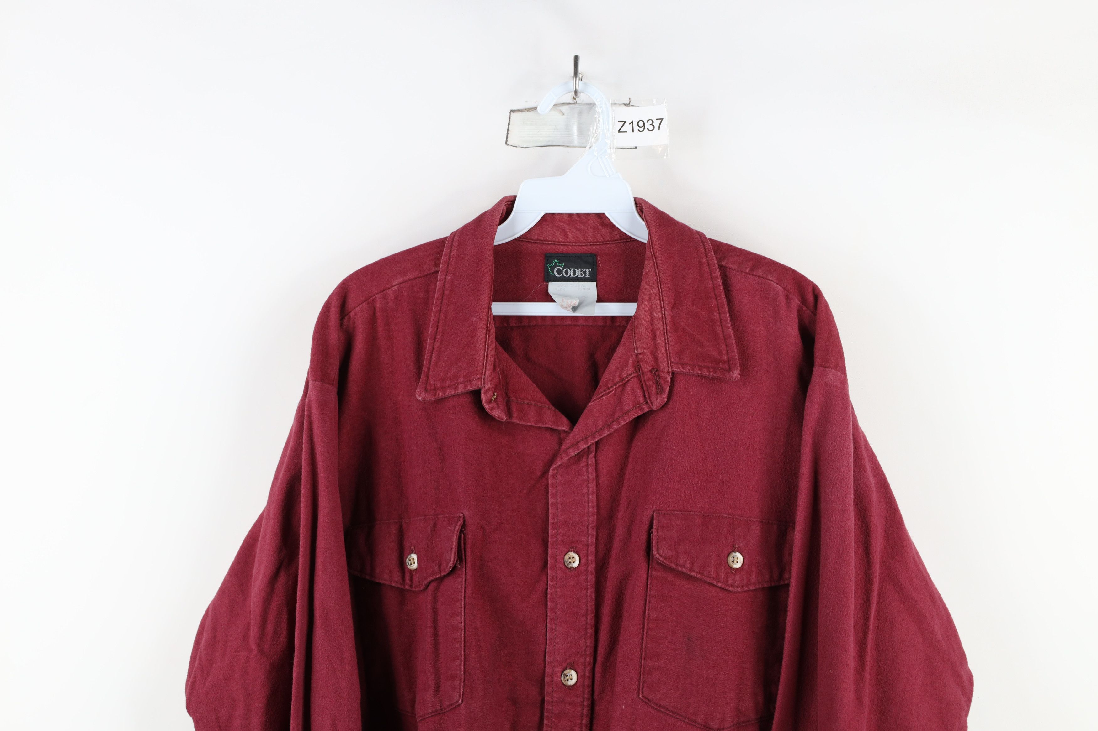 Vintage Vintage 90s Streetwear Heavy Chamois Cloth Button Shirt USA Size US XL / EU 56 / 4 - 2 Thumbnail
