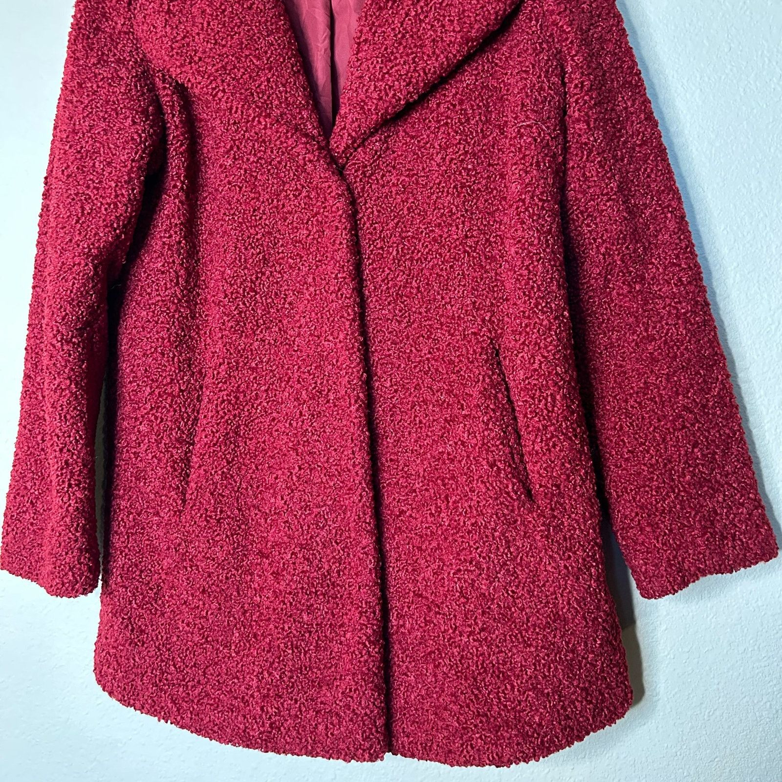 Rachel Zoe Rachel Zoe Coat Jacket Boucle Burgundy Career Preppy Size S Size S / US 4 / IT 40 - 3 Thumbnail