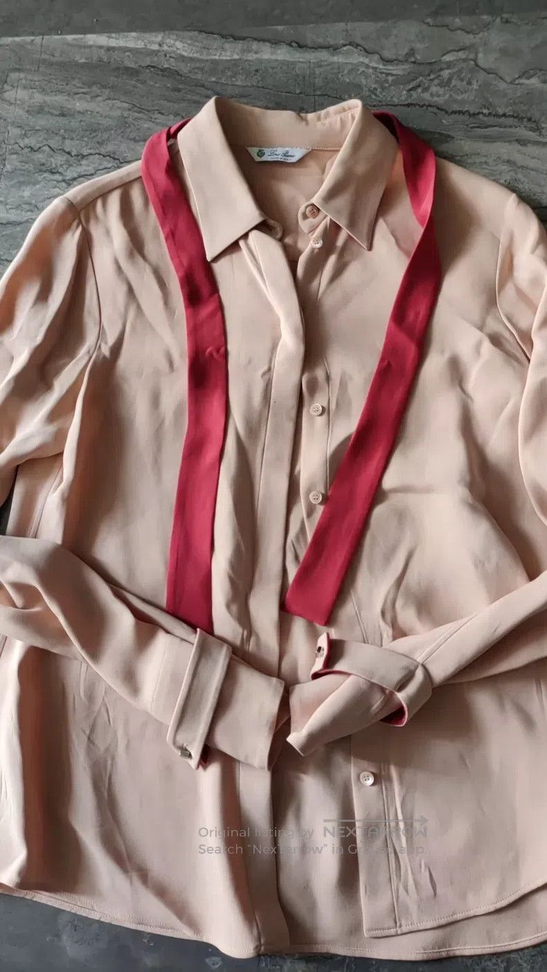 Loro Piana LORO PIANA Light pink silk shirt Size XS / US 0-2 / IT 36-38 - 1 Thumbnail